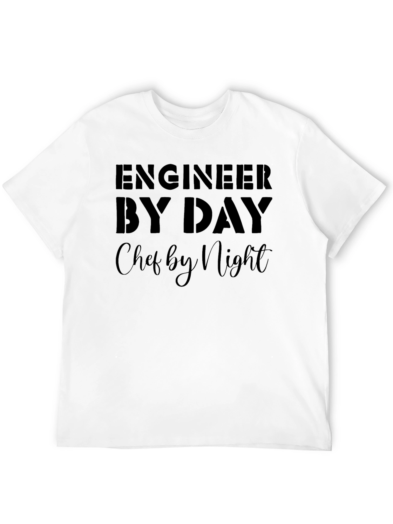 Engineer By Day Chef By Night Black T-Shirt