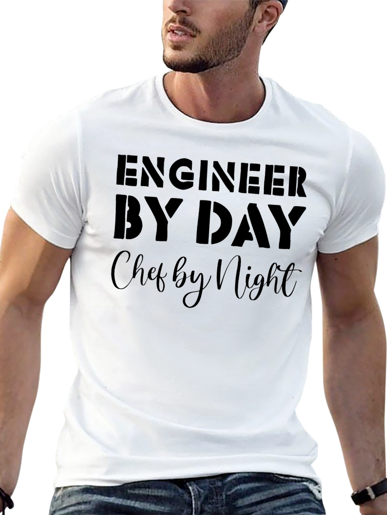 Engineer By Day Chef By Night Black T-Shirt