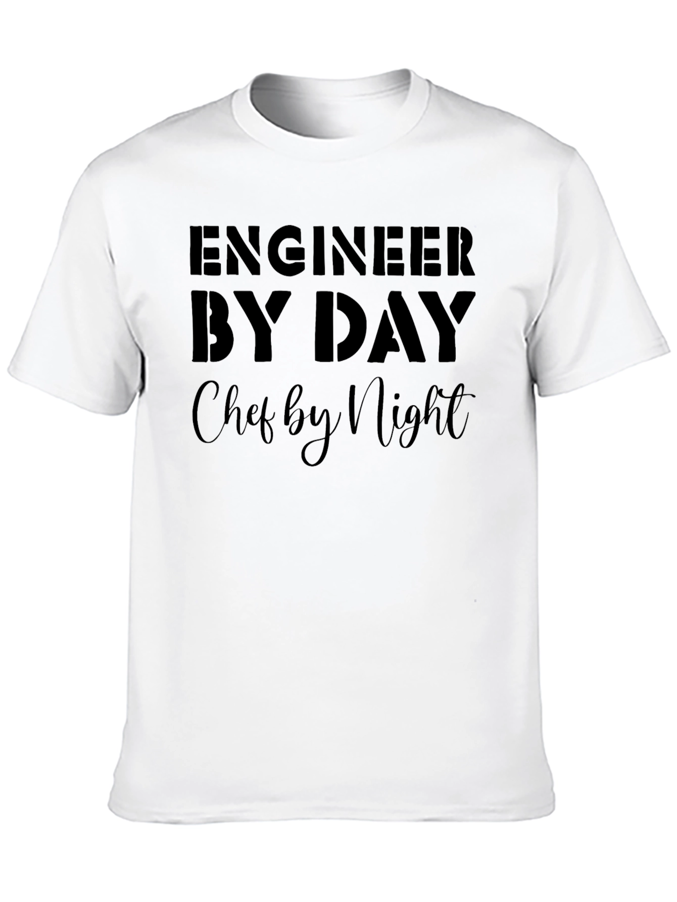 Engineer By Day Chef By Night Black T-Shirt
