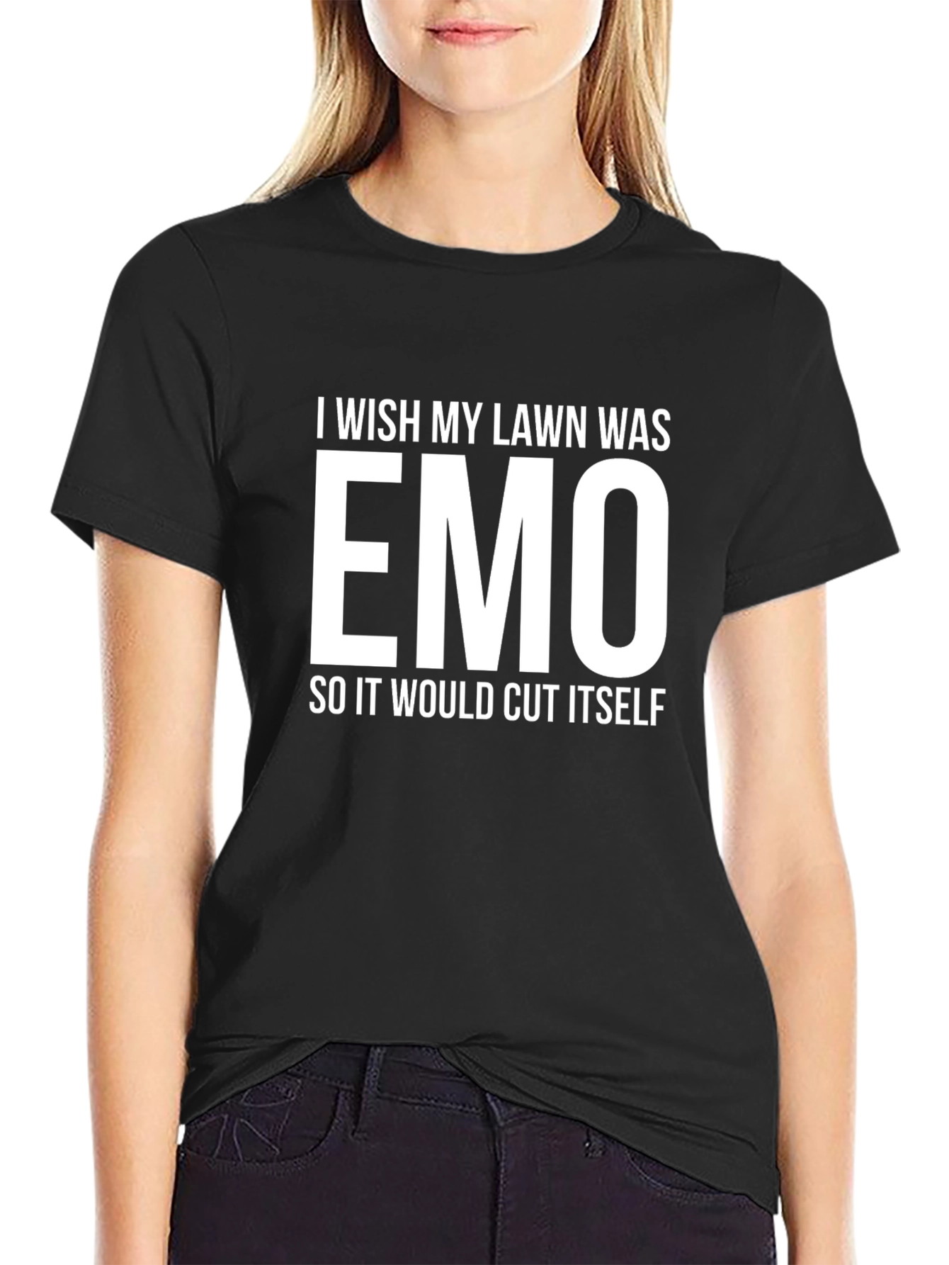 Emo Lawn Funny Graphic T-Shirt
