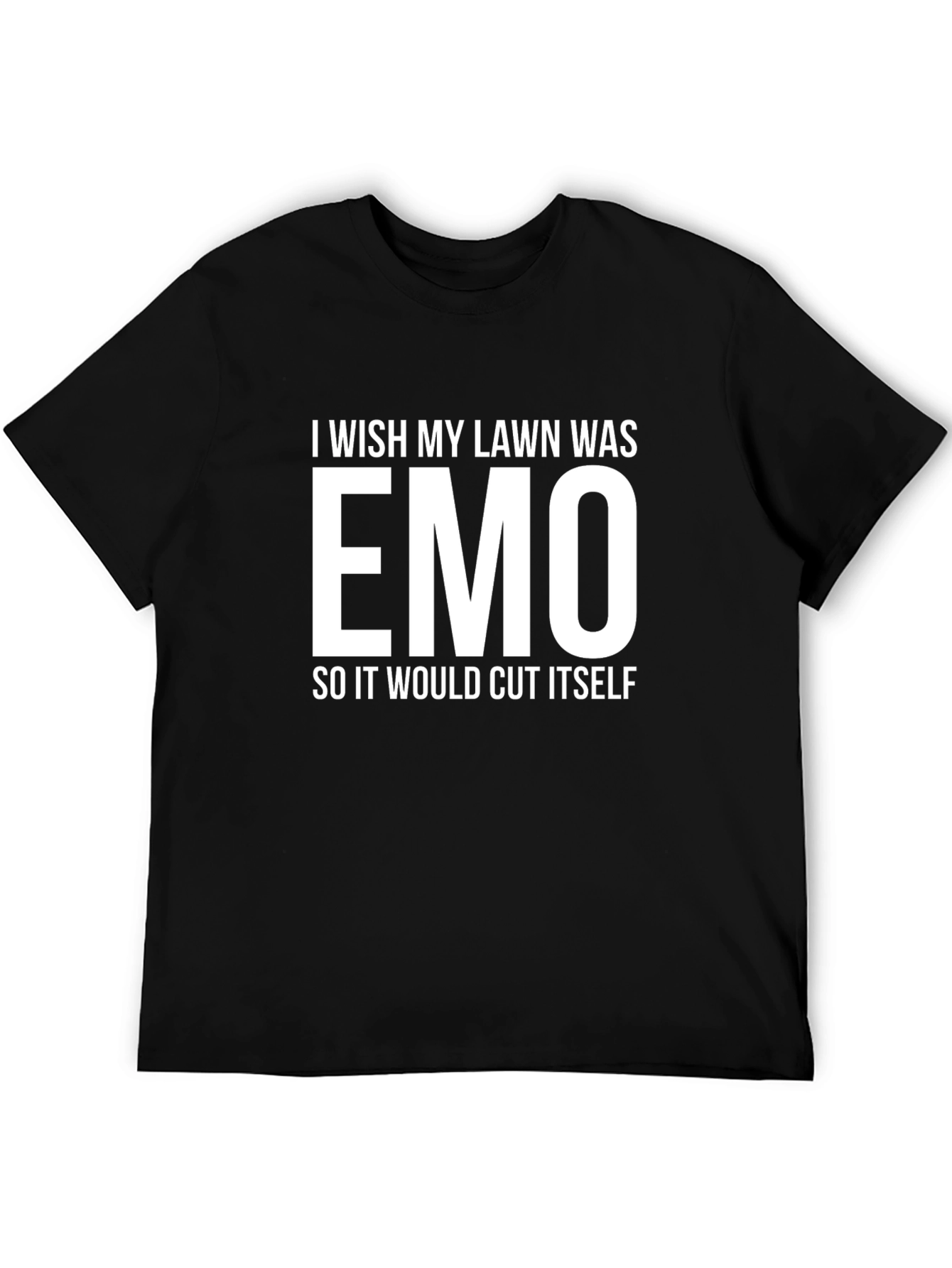 Emo Lawn Funny Graphic T-Shirt