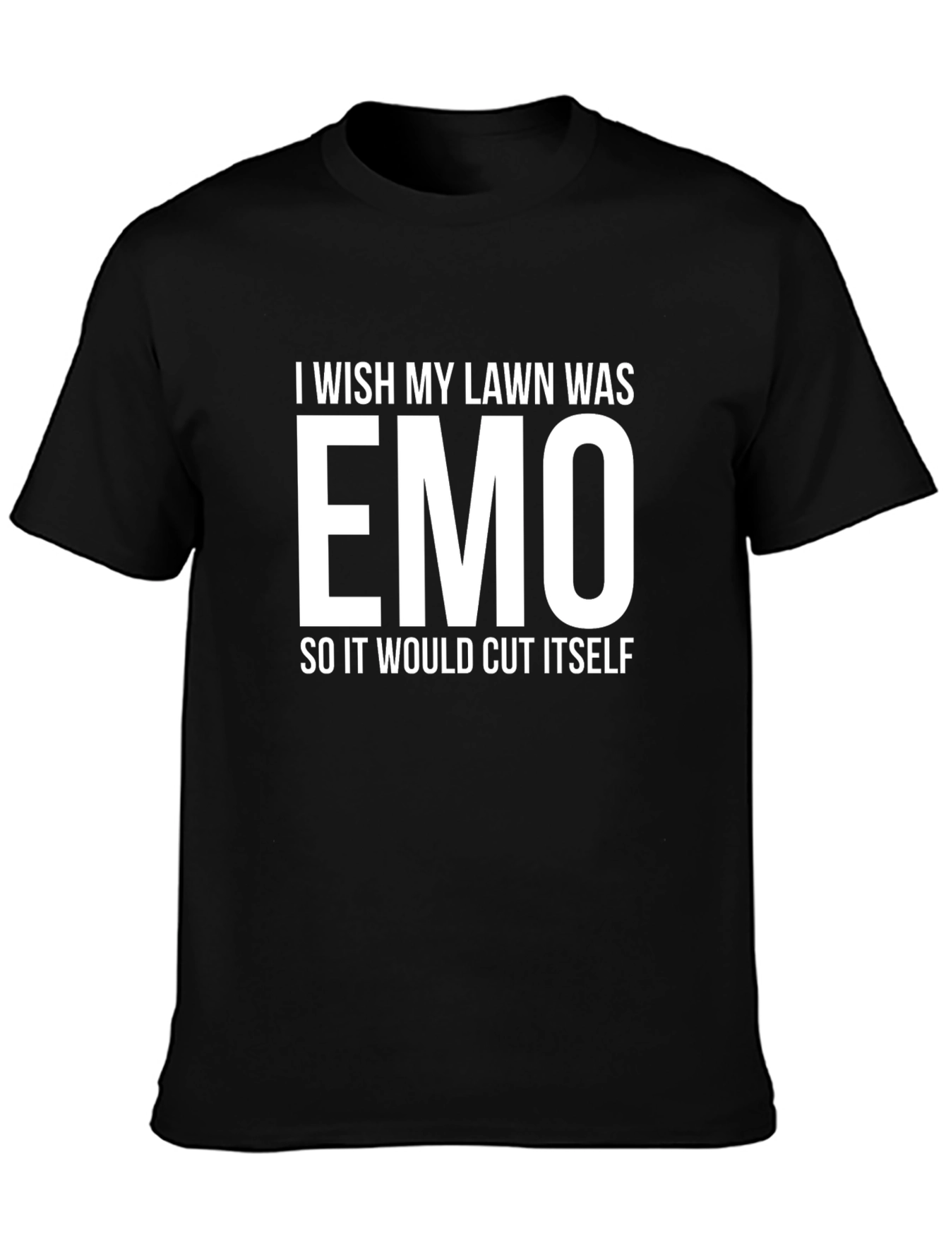 Emo Lawn Funny Graphic T-Shirt