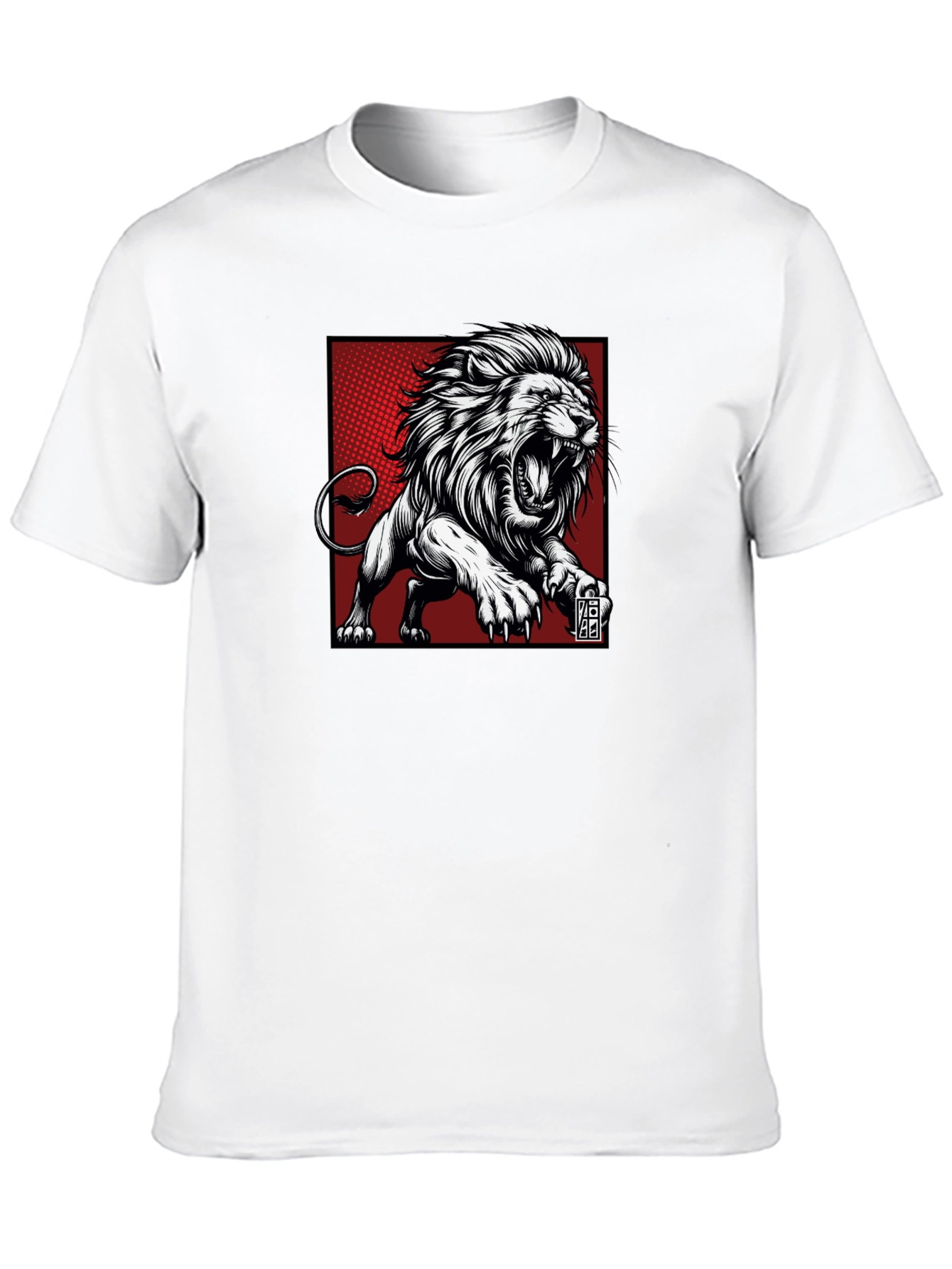 Roaring Lion Graphic Tee - Black Cotton T-Shirt