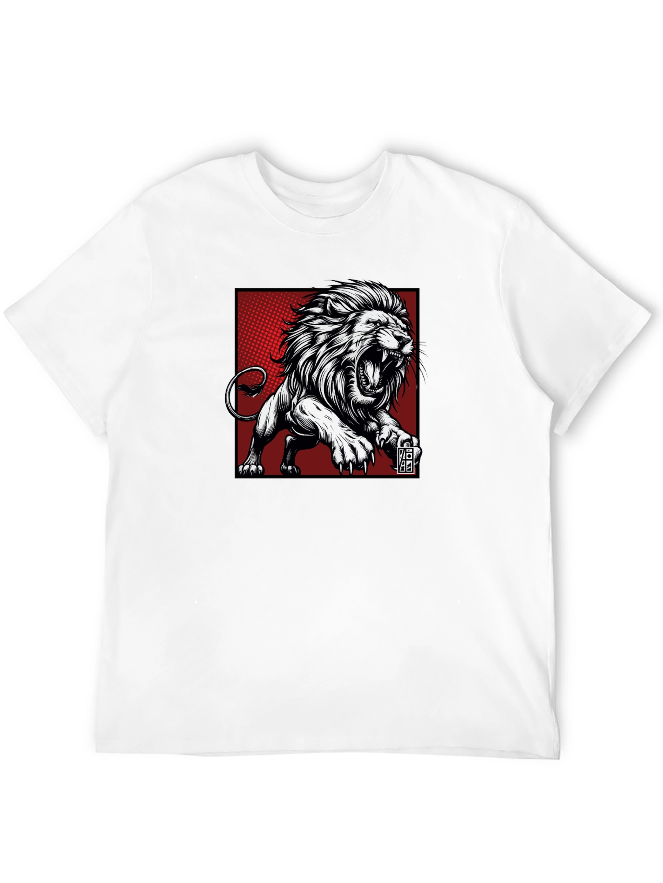 Roaring Lion Graphic Tee - Black Cotton T-Shirt