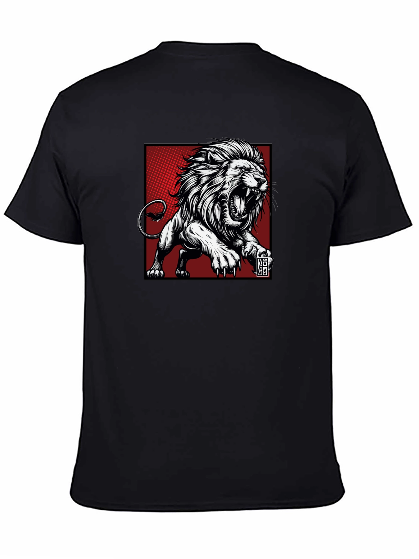 Roaring Lion Graphic Tee - Black Cotton T-Shirt