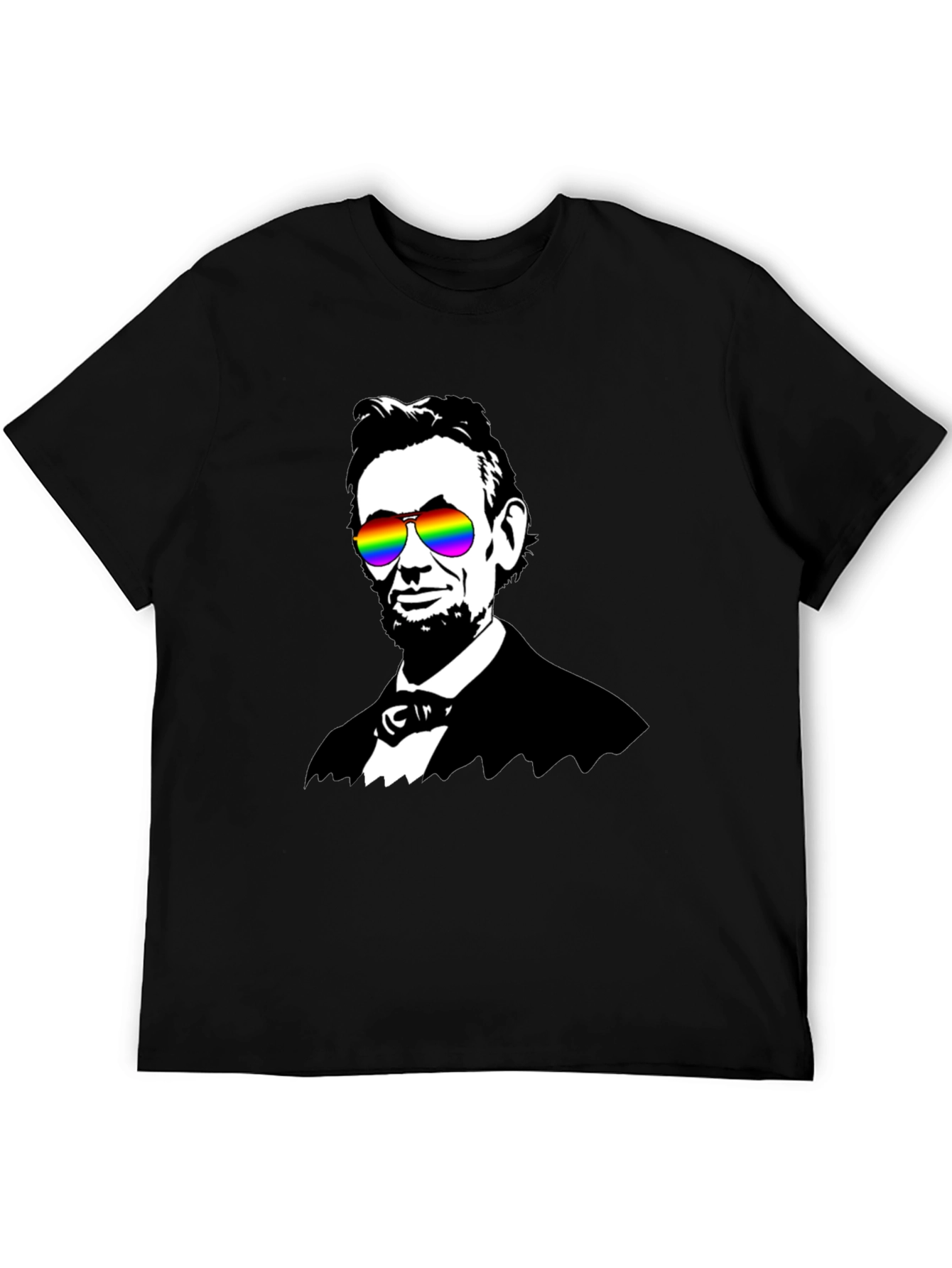 Abraham Lincoln Rainbow Sunglasses Graphic Tee