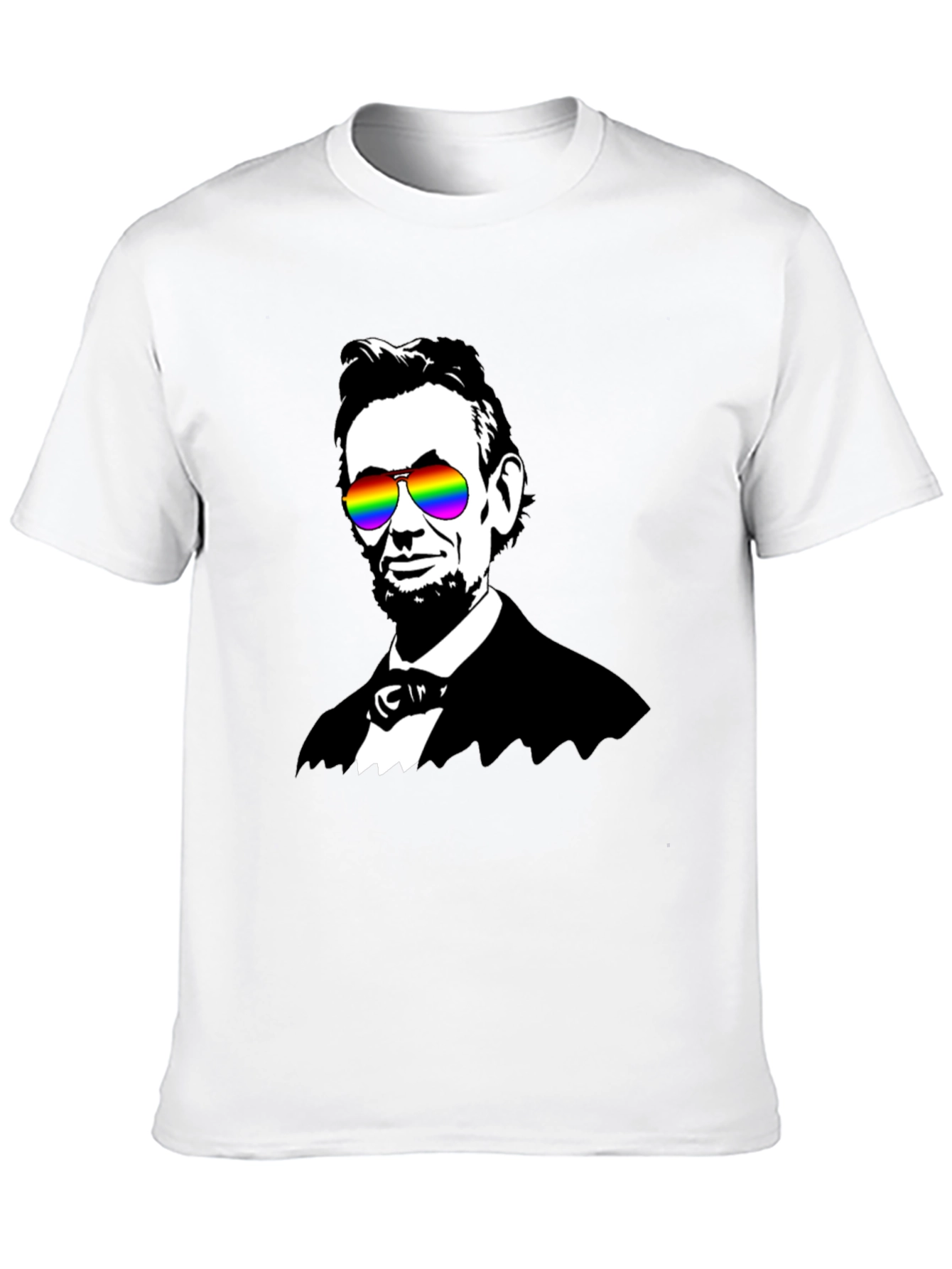 Abraham Lincoln Rainbow Sunglasses Graphic Tee