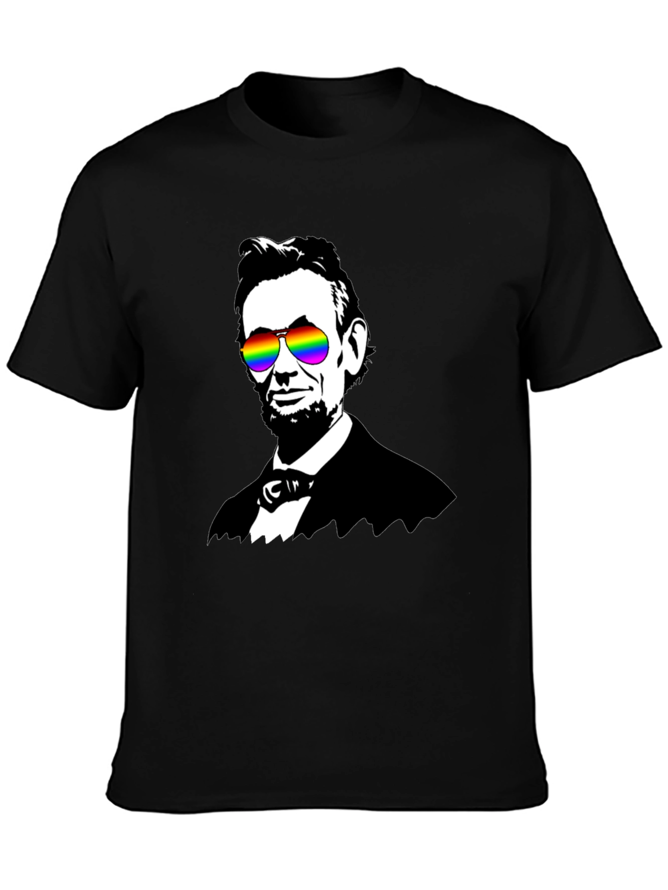 Abraham Lincoln Rainbow Sunglasses Graphic Tee