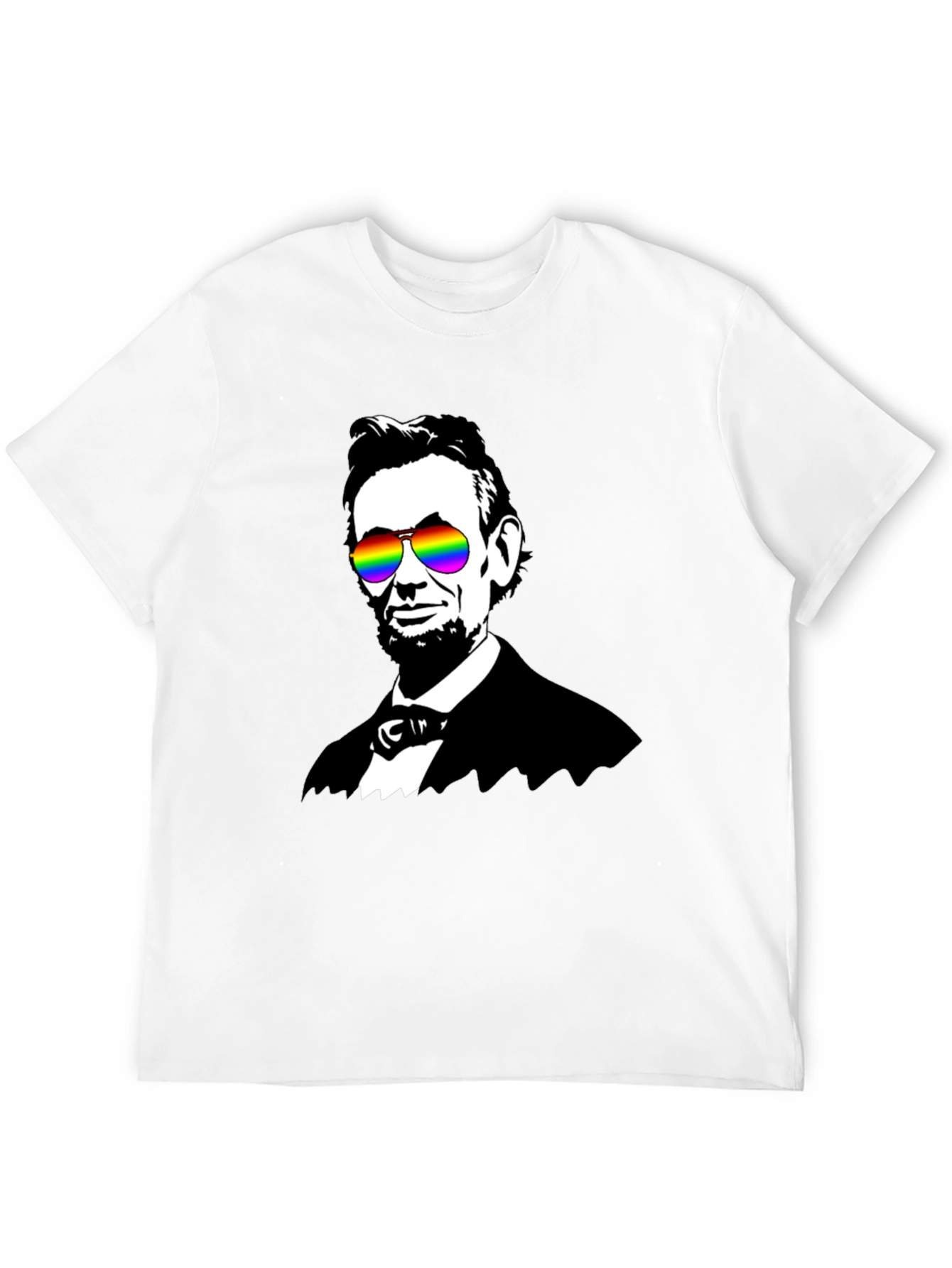 Abraham Lincoln Rainbow Sunglasses Graphic Tee