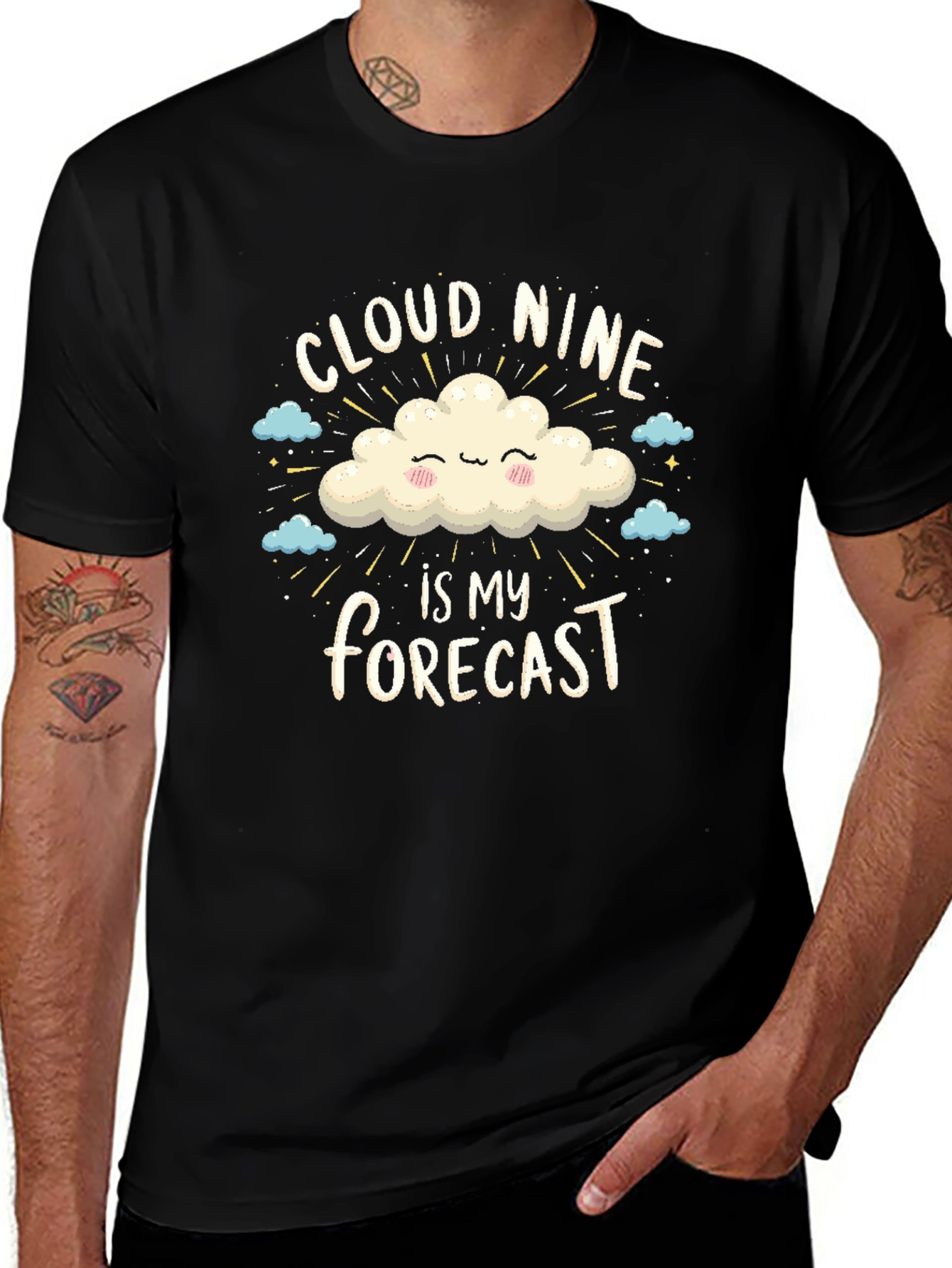 Cloud Nine T-Shirt - Positive Vibes