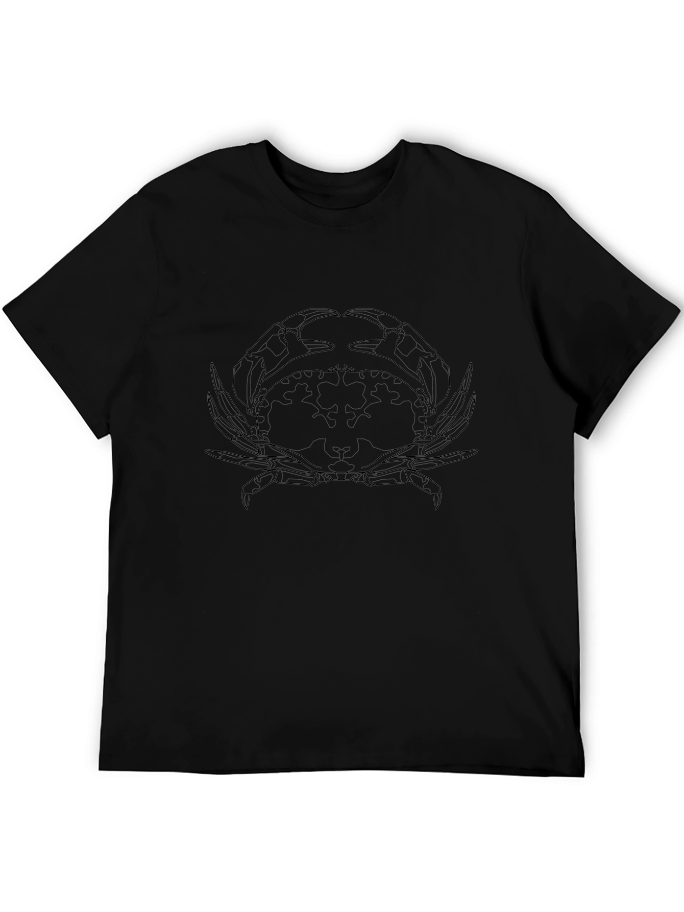 Black Crab Outline Graphic Tee