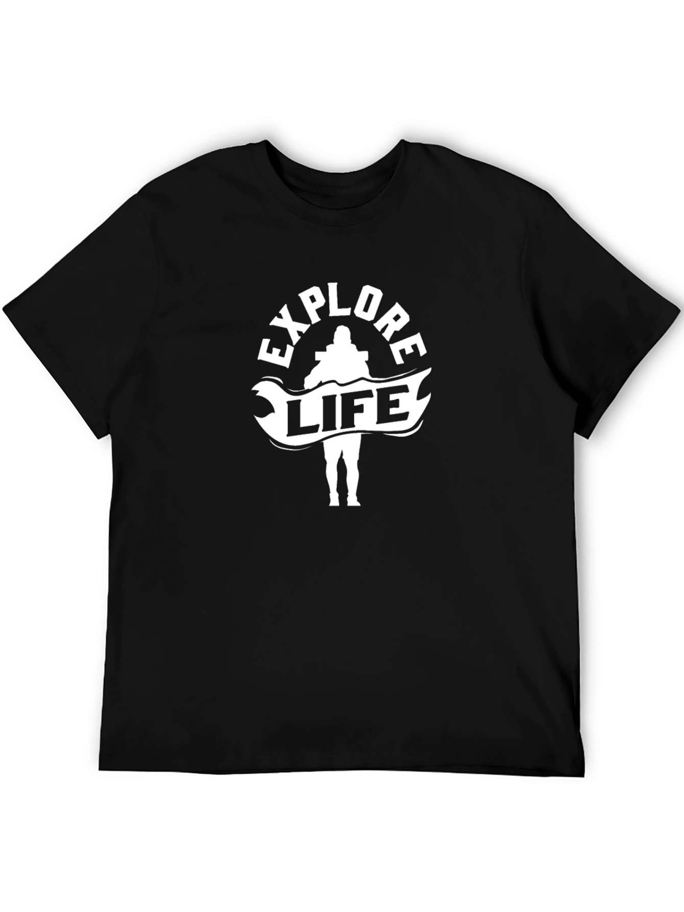 Explore Life Black Graphic T-Shirt