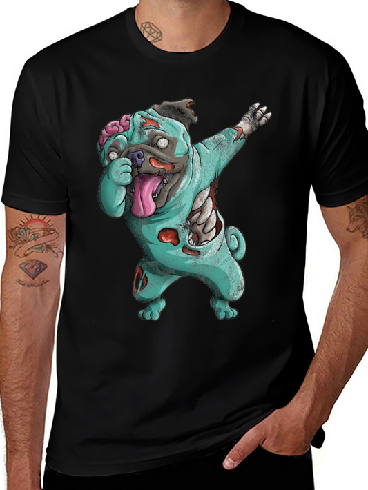 Zombie Pug Dabbing T-Shirt