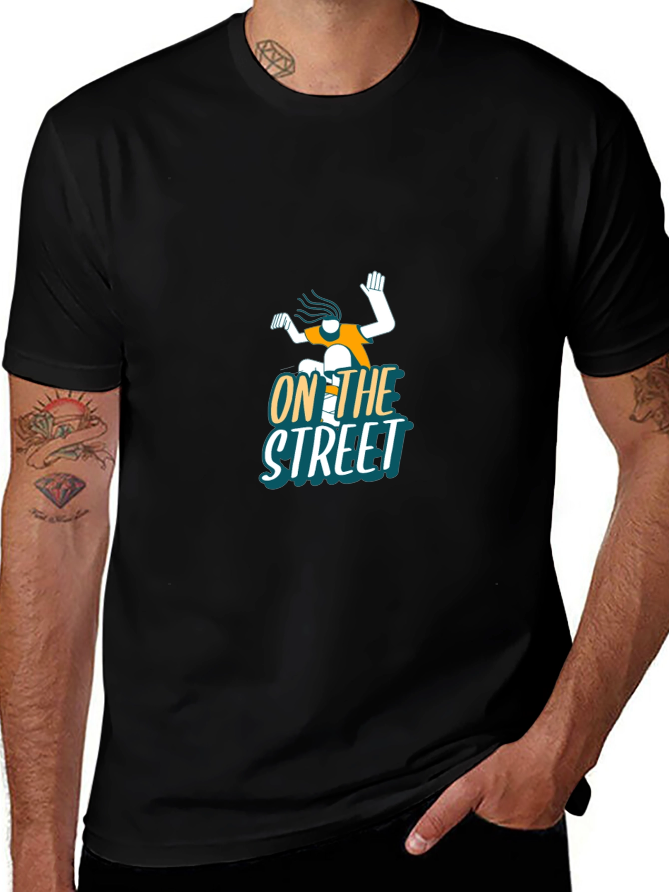 Cool On The Street Graphic Black T-Shirt