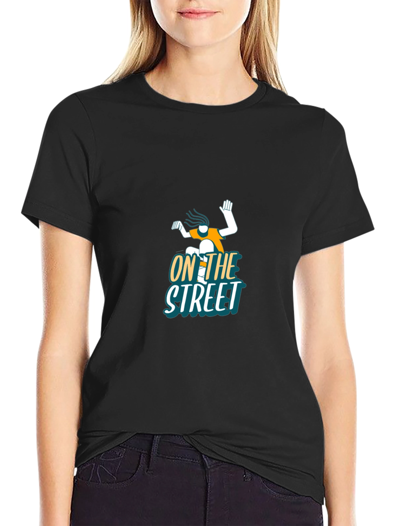 Cool On The Street Graphic Black T-Shirt