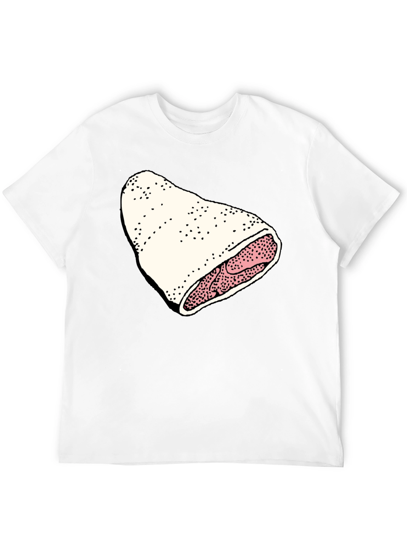 Novelty Black T-Shirt with Fun Food Graphic