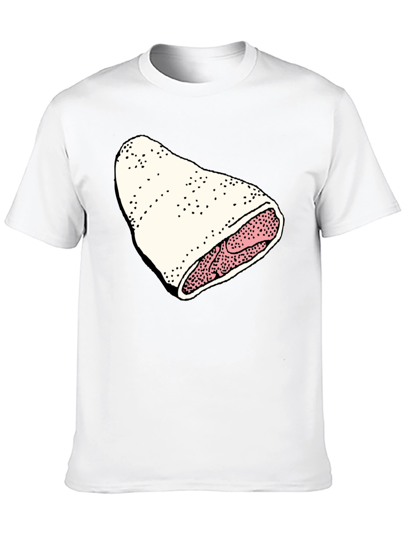 Novelty Black T-Shirt with Fun Food Graphic