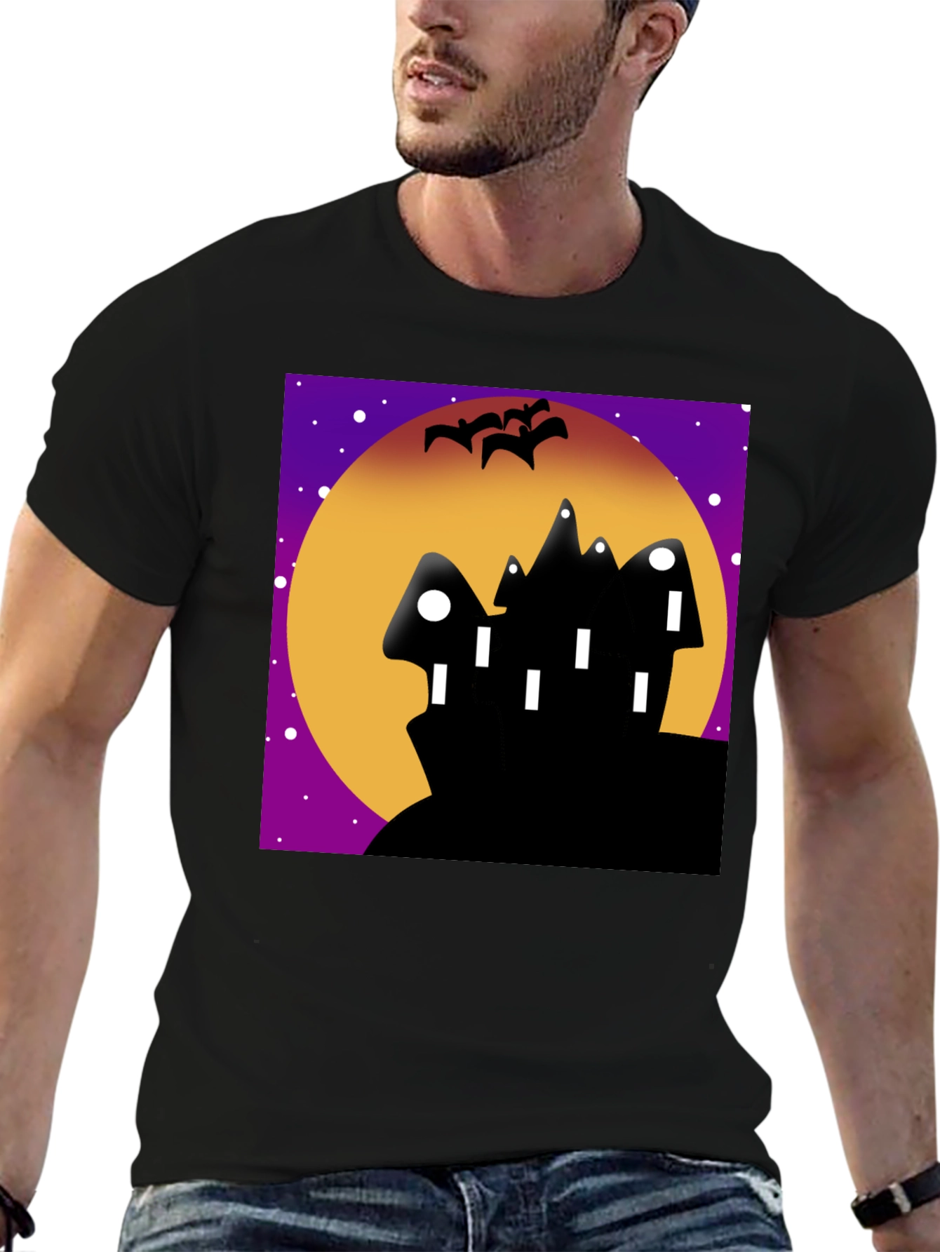 Spooky Black Halloween T-Shirt
