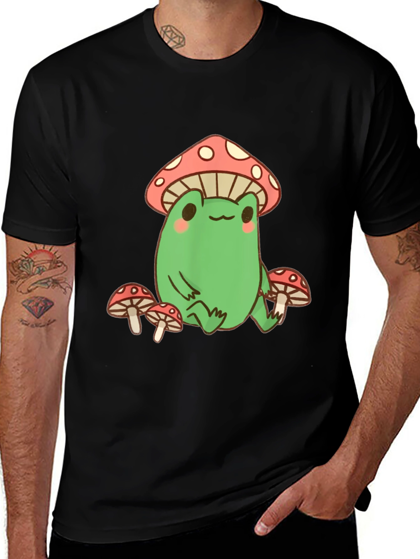 Frog Mushroom T-Shirt - Cute Graphic Tee