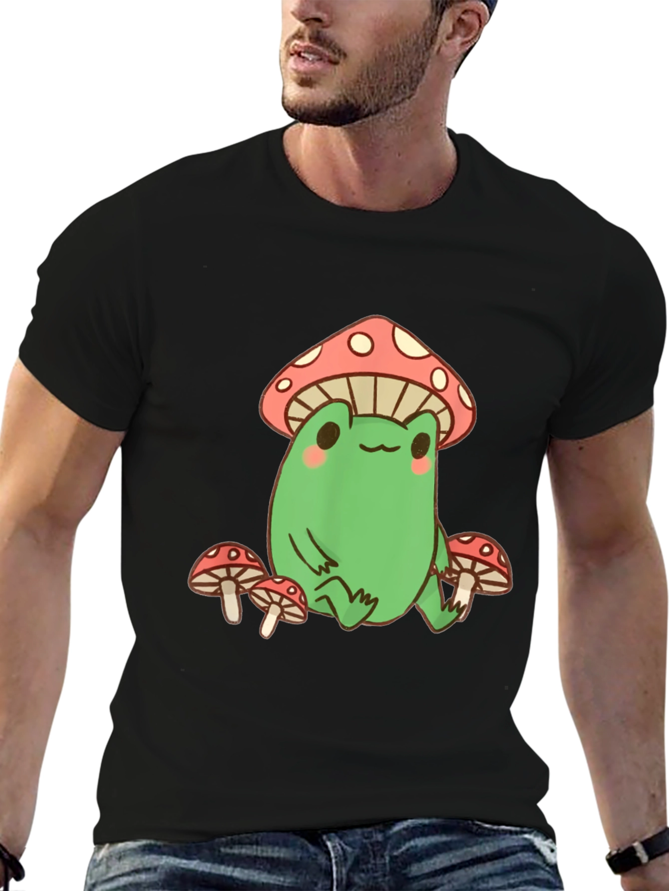 Frog Mushroom T-Shirt - Cute Graphic Tee