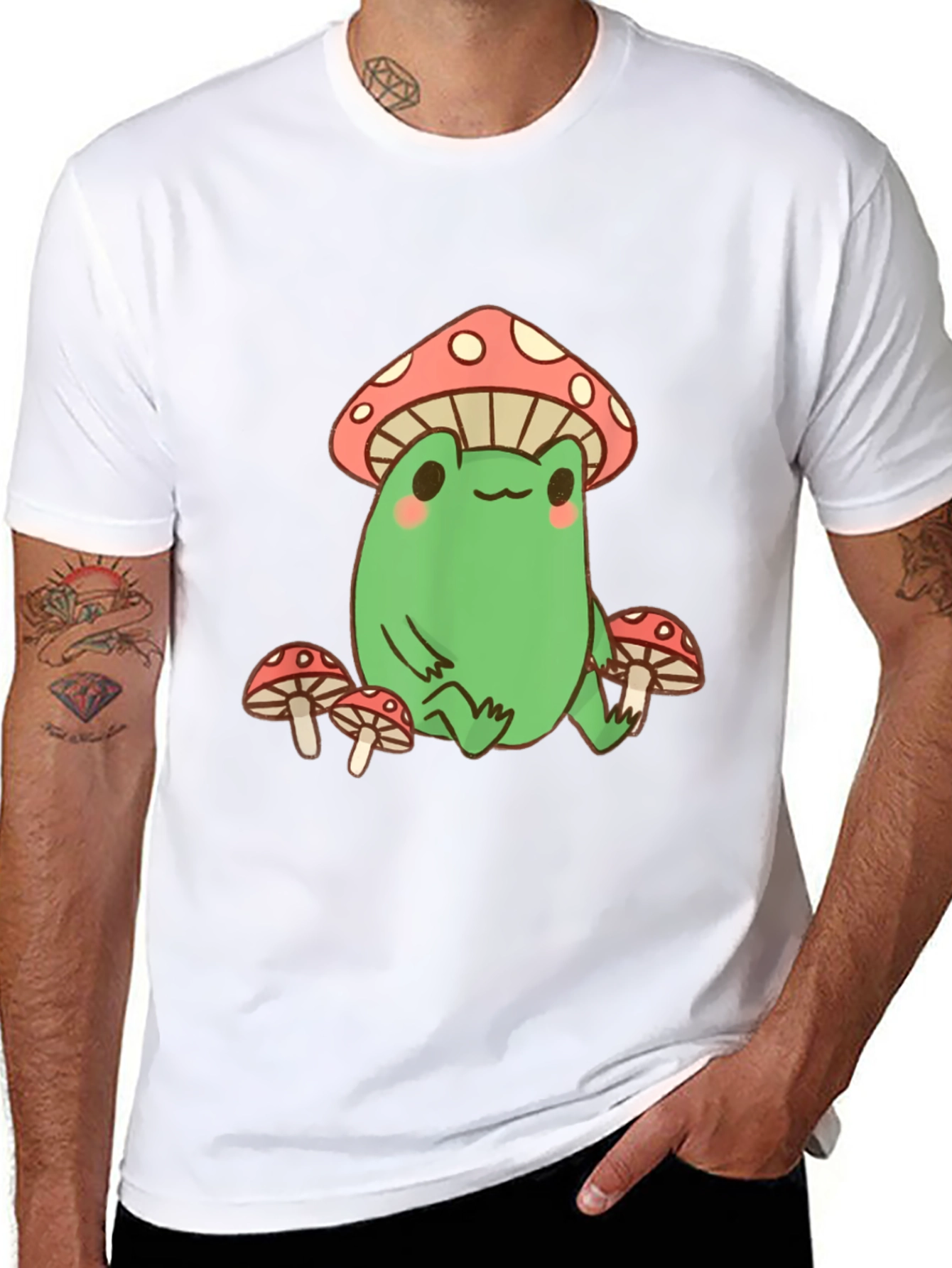 Frog Mushroom T-Shirt - Cute Graphic Tee