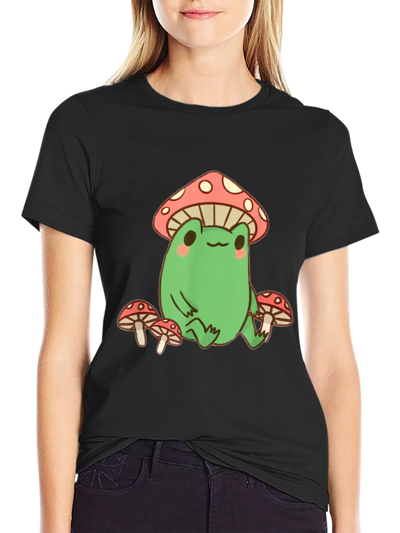 Frog Mushroom T-Shirt - Cute Graphic Tee