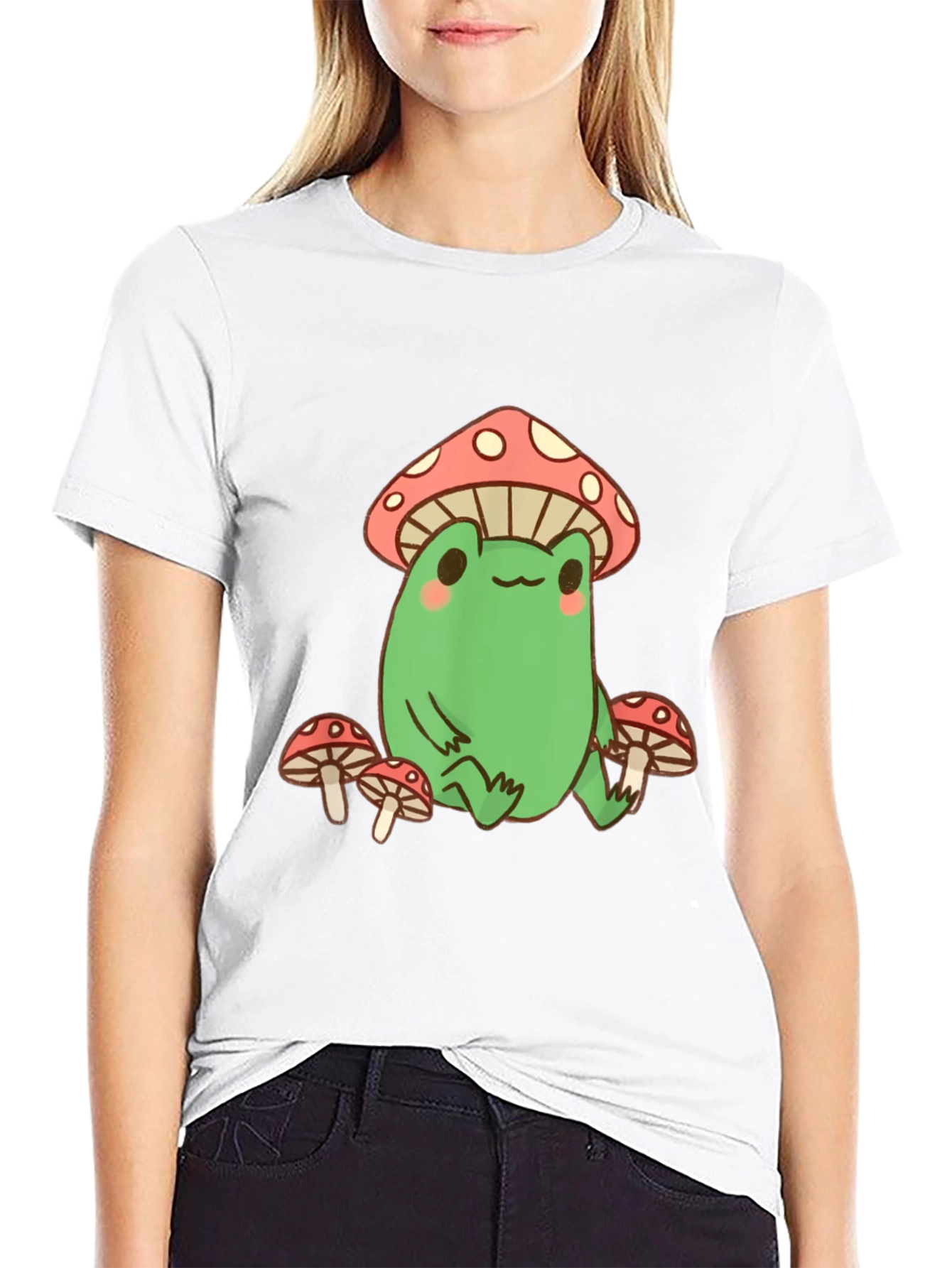 Frog Mushroom T-Shirt - Cute Graphic Tee