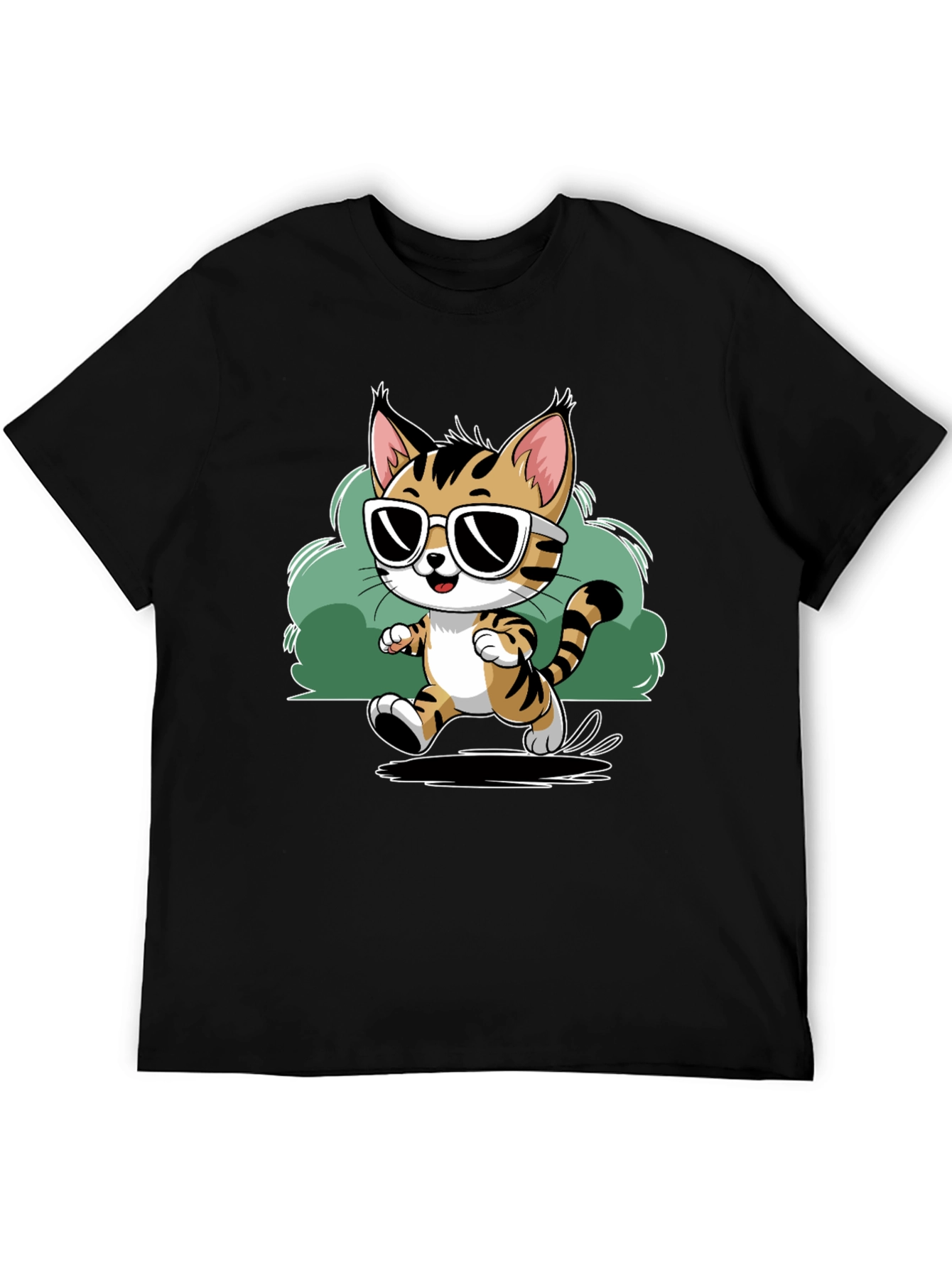 Cool Cat Tee - Stylish Cartoon Graphic T-Shirt