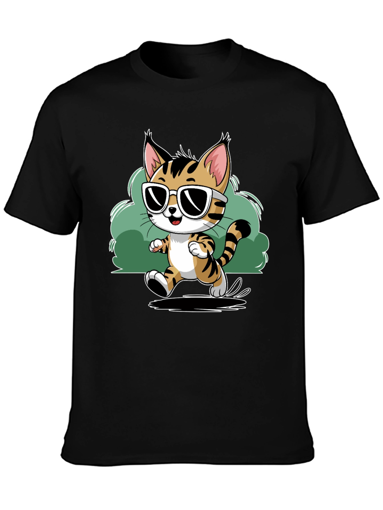 Cool Cat Tee - Stylish Cartoon Graphic T-Shirt
