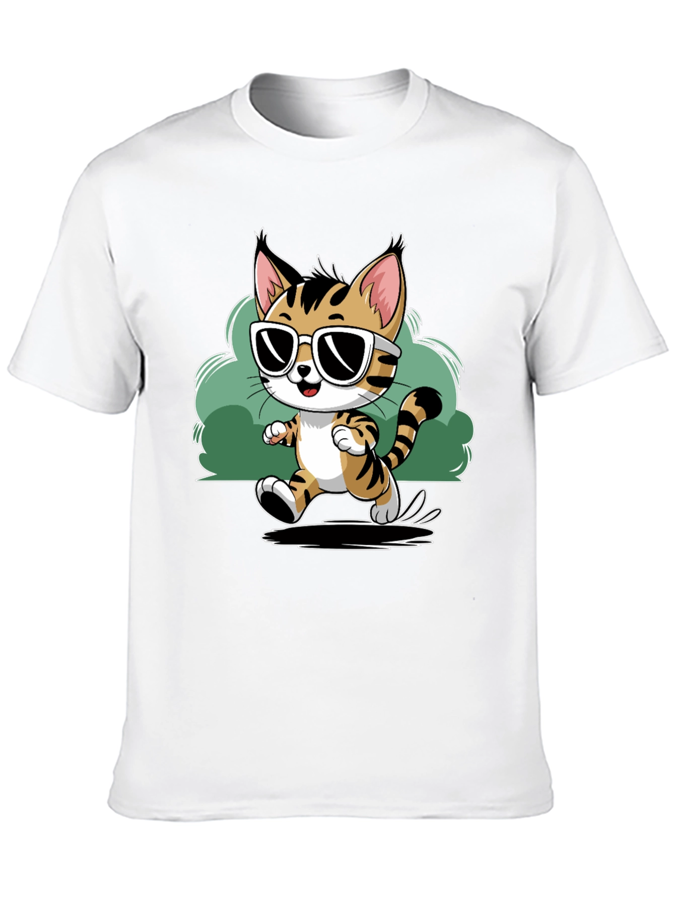 Cool Cat Tee - Stylish Cartoon Graphic T-Shirt