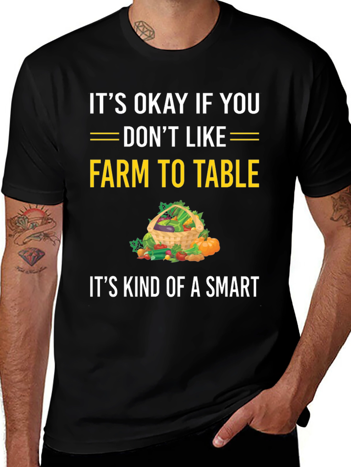 Farm to Table T-Shirt - Funny Vegetarian Tee