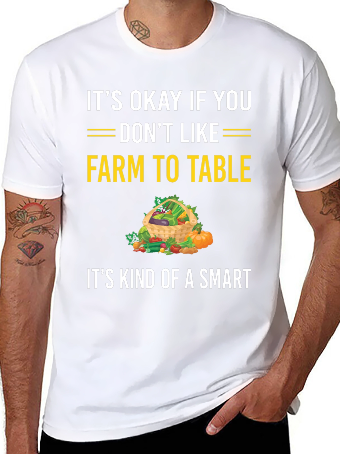 Farm to Table T-Shirt - Funny Vegetarian Tee