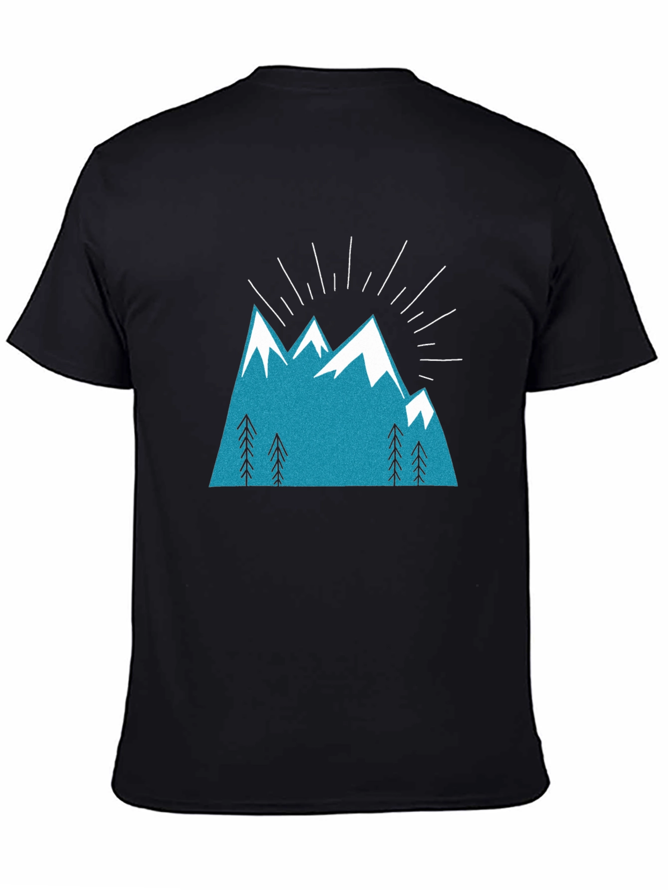 Mountain Peak Graphic Tee - Black