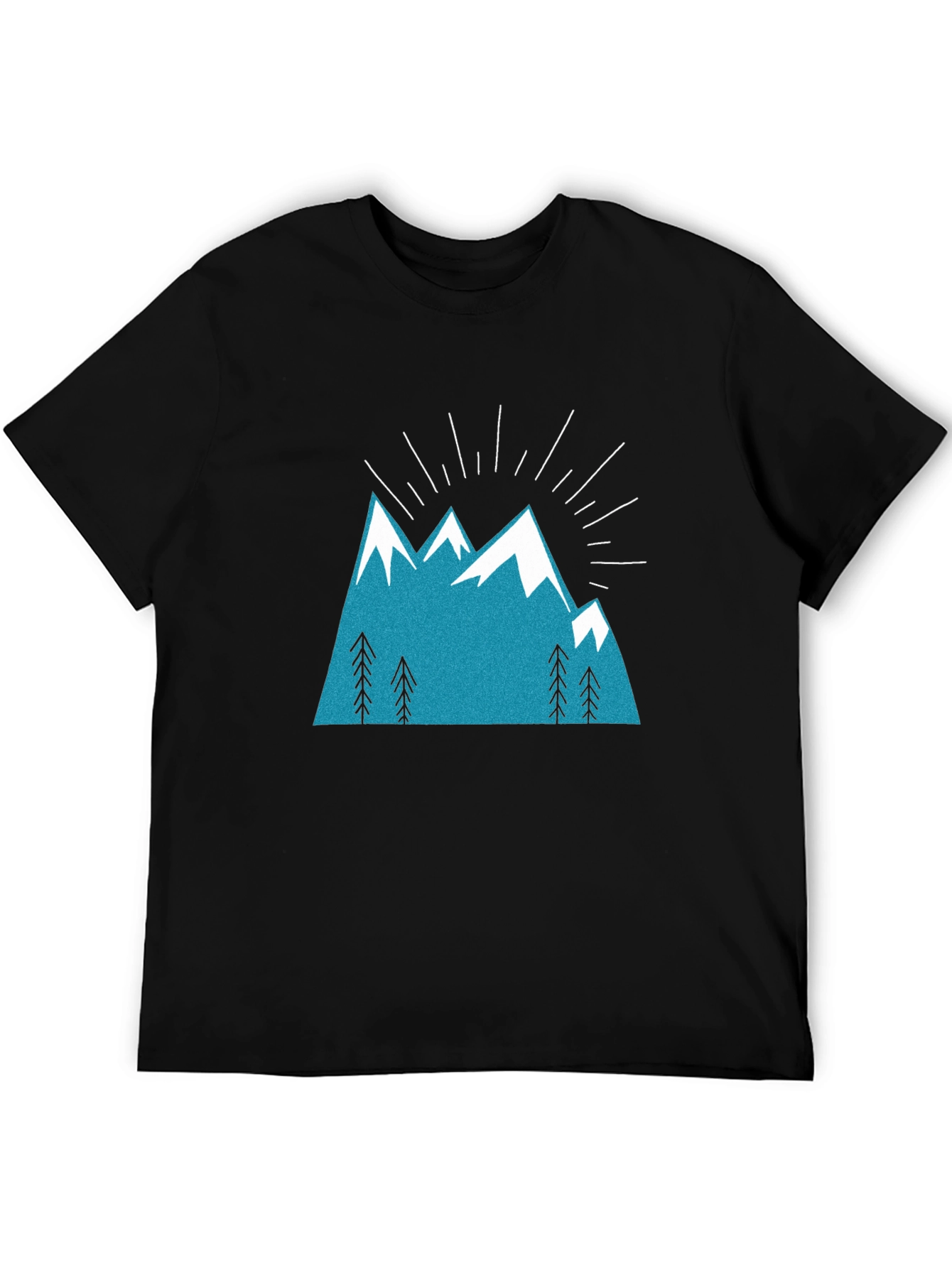 Mountain Peak Graphic Tee - Black