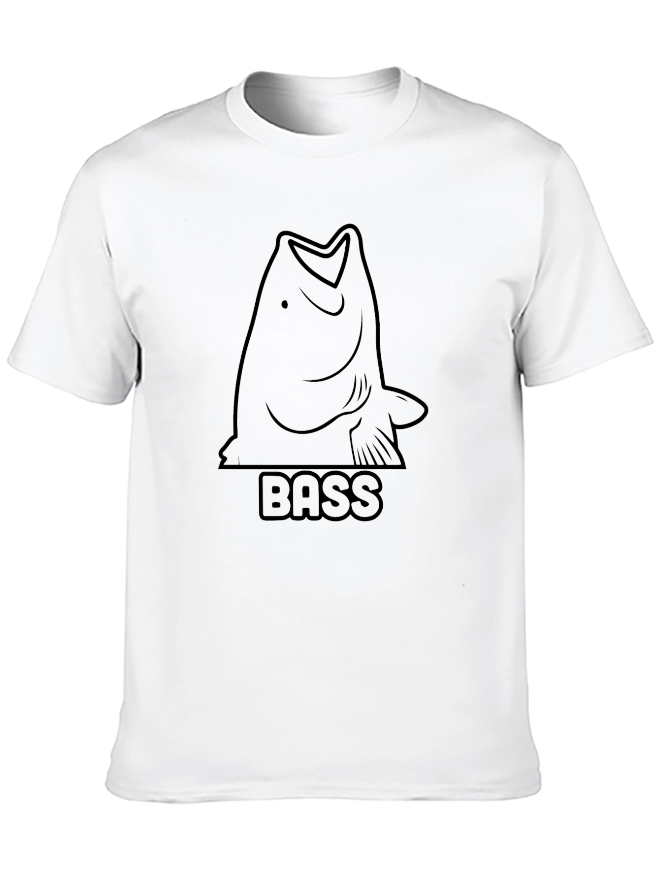 Bass Fish Graphic Tee - Mens Black T-Shirt