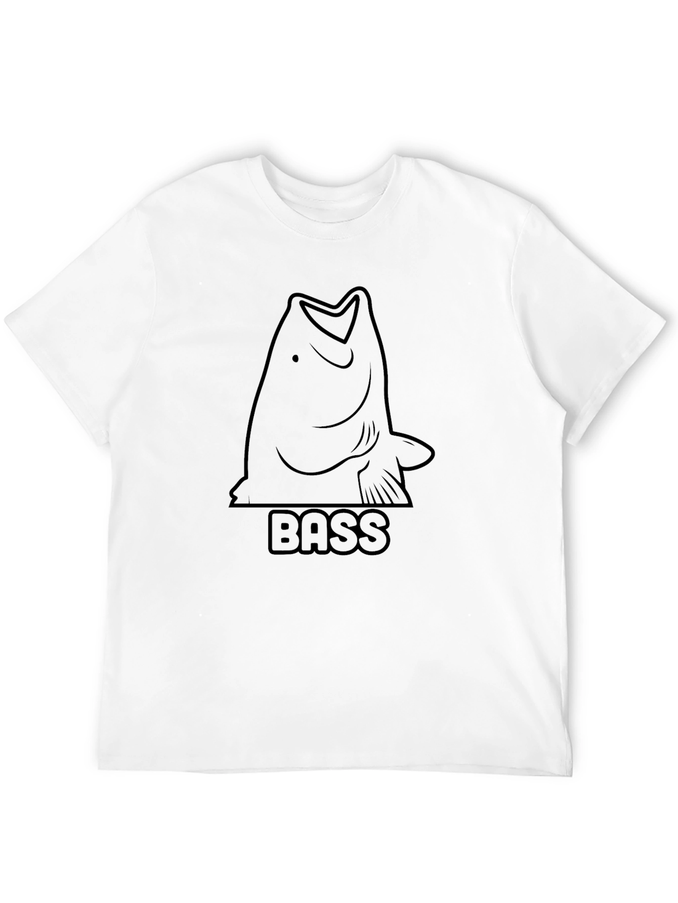 Bass Fish Graphic Tee - Mens Black T-Shirt