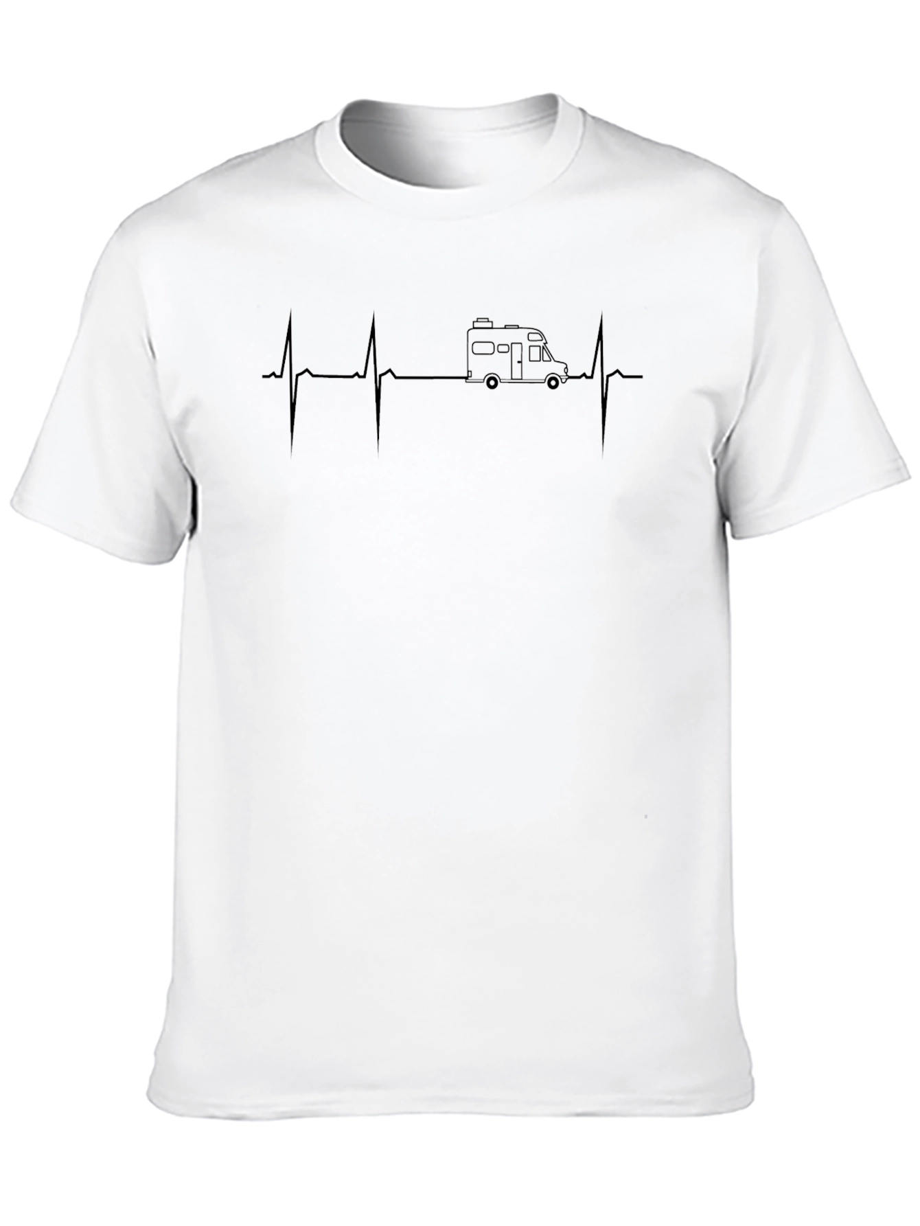 RV Heartbeat T-Shirt - Camping Enthusiast Tee