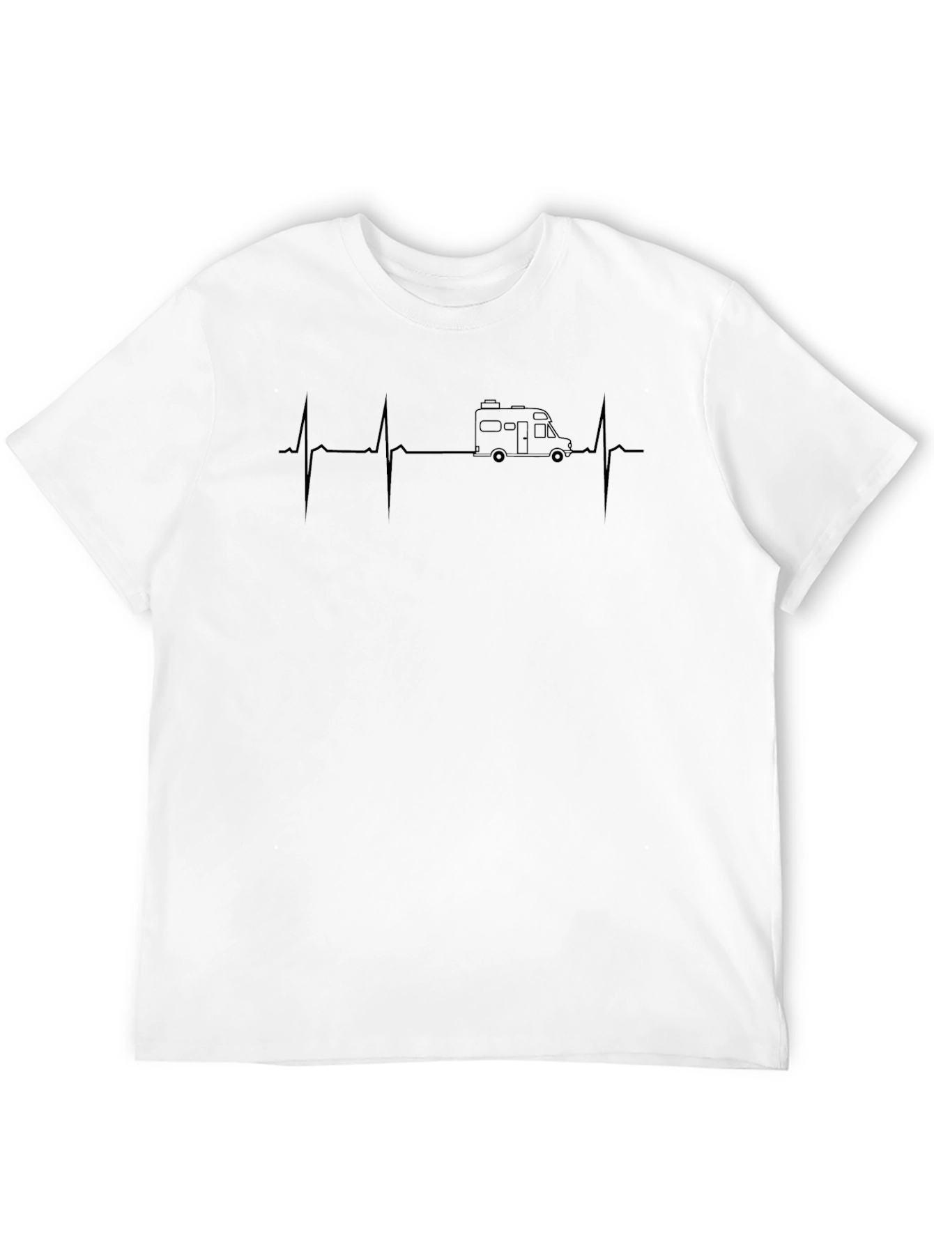RV Heartbeat T-Shirt - Camping Enthusiast Tee