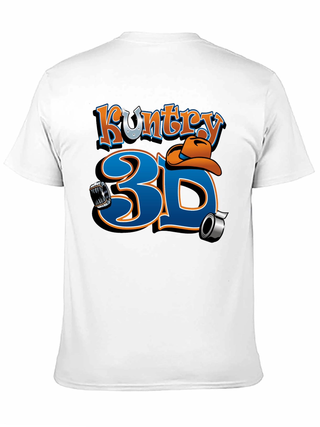 Kuntry 3D Graphic Tee - Black Cotton Blend