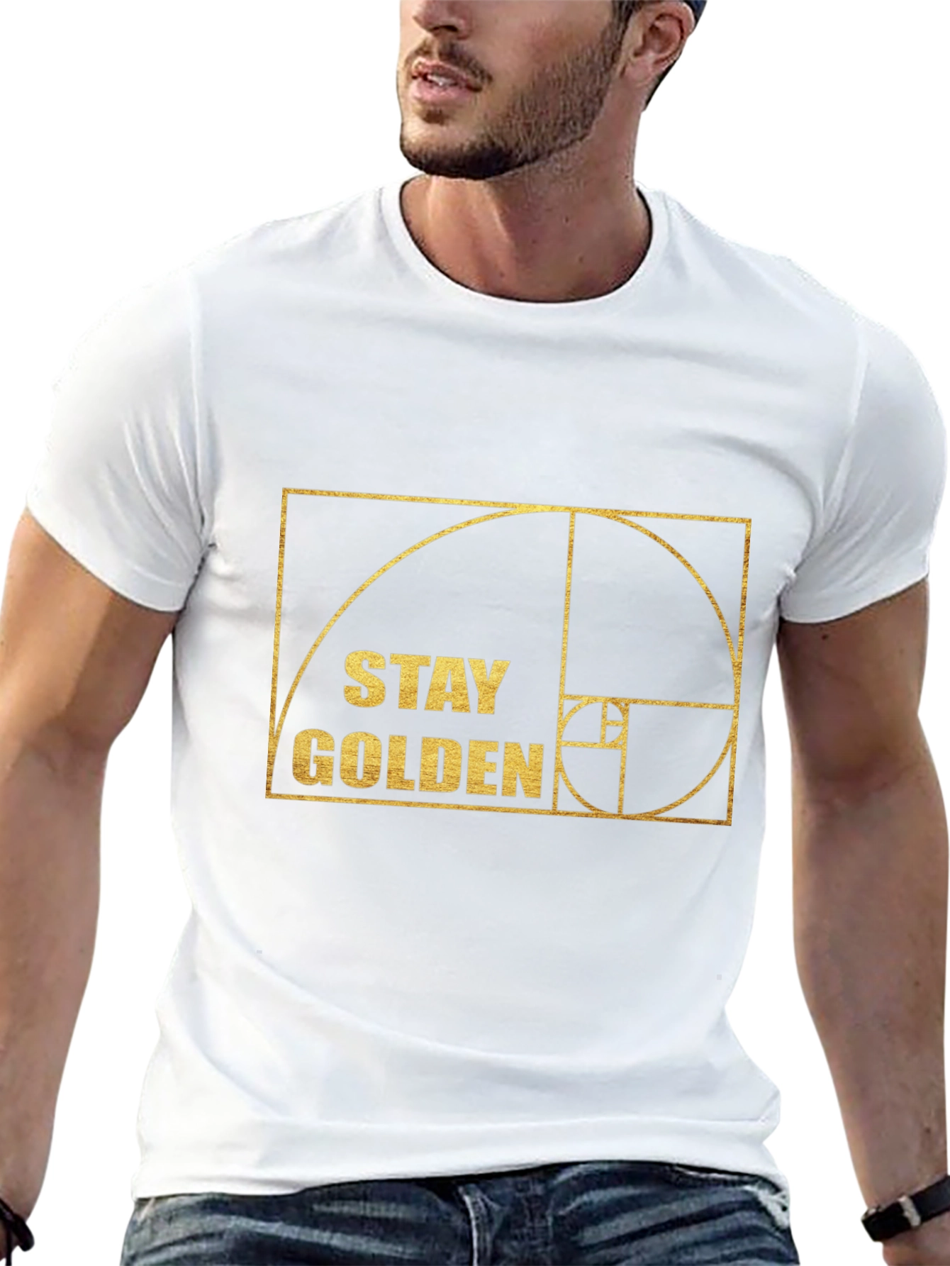 Stay Golden Fibonacci Sequence Black T-Shirt