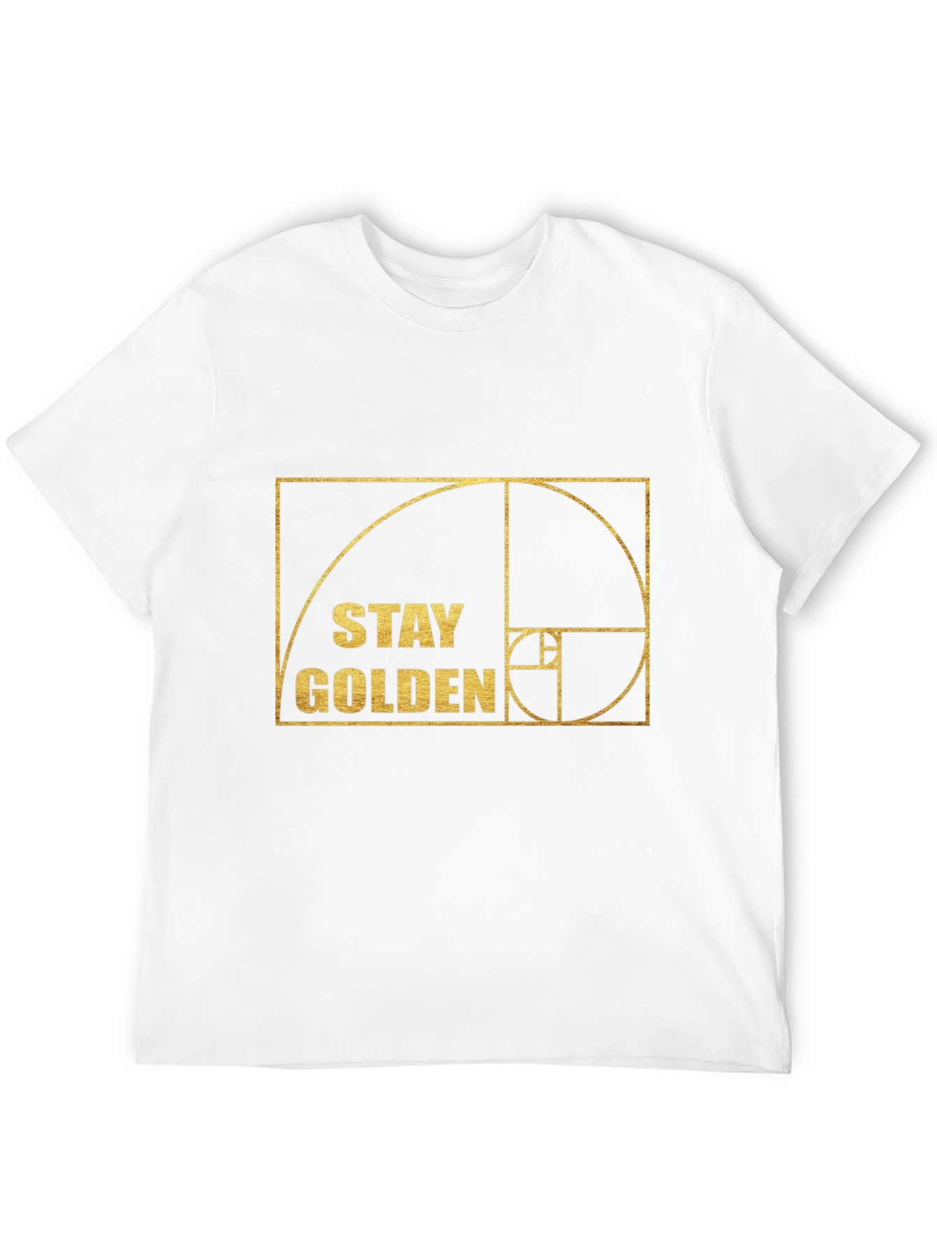 Stay Golden Fibonacci Sequence Black T-Shirt
