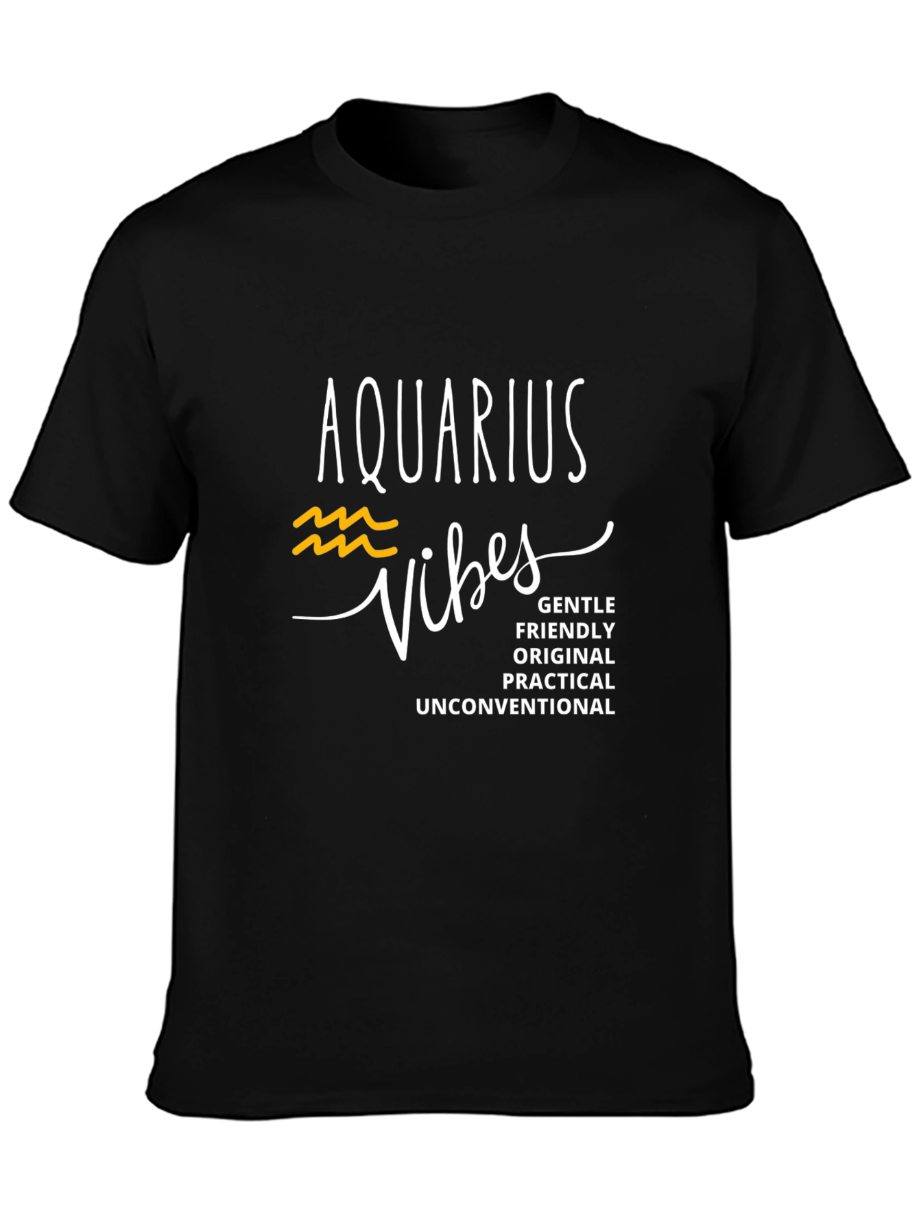 Aquarius Vibes Graphic Tee - Black