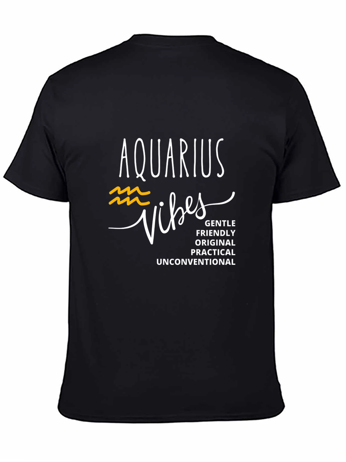 Aquarius Vibes Graphic Tee - Black