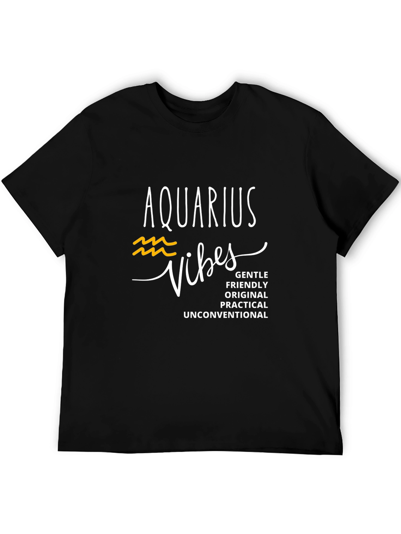 Aquarius Vibes Graphic Tee - Black