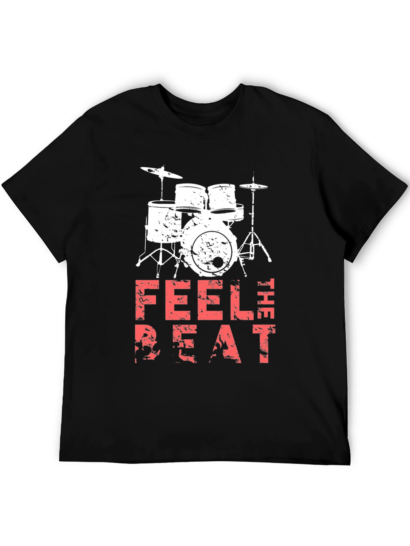 Feel the Beat Drum Kit Black T-Shirt
