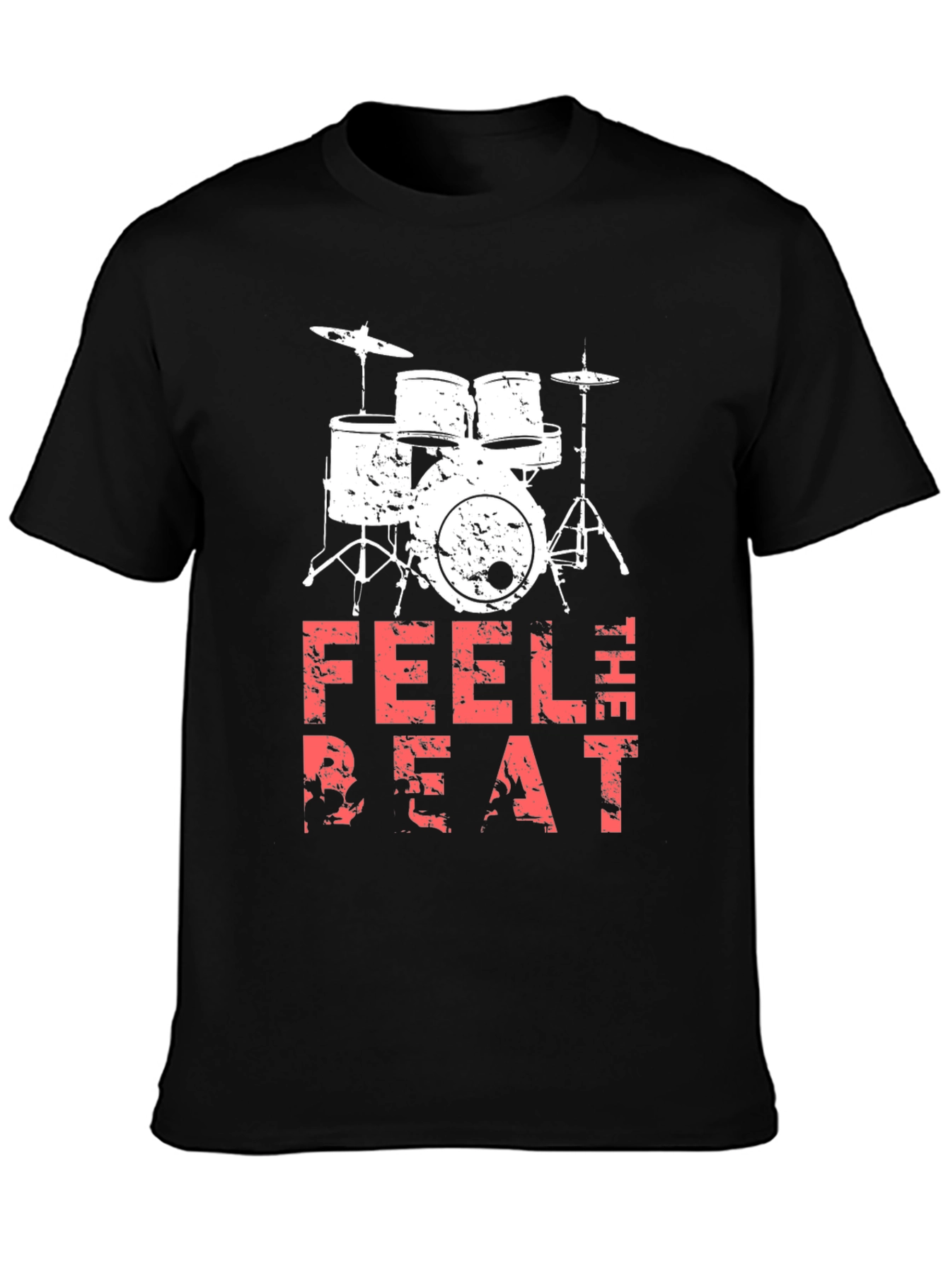 Feel the Beat Drum Kit Black T-Shirt