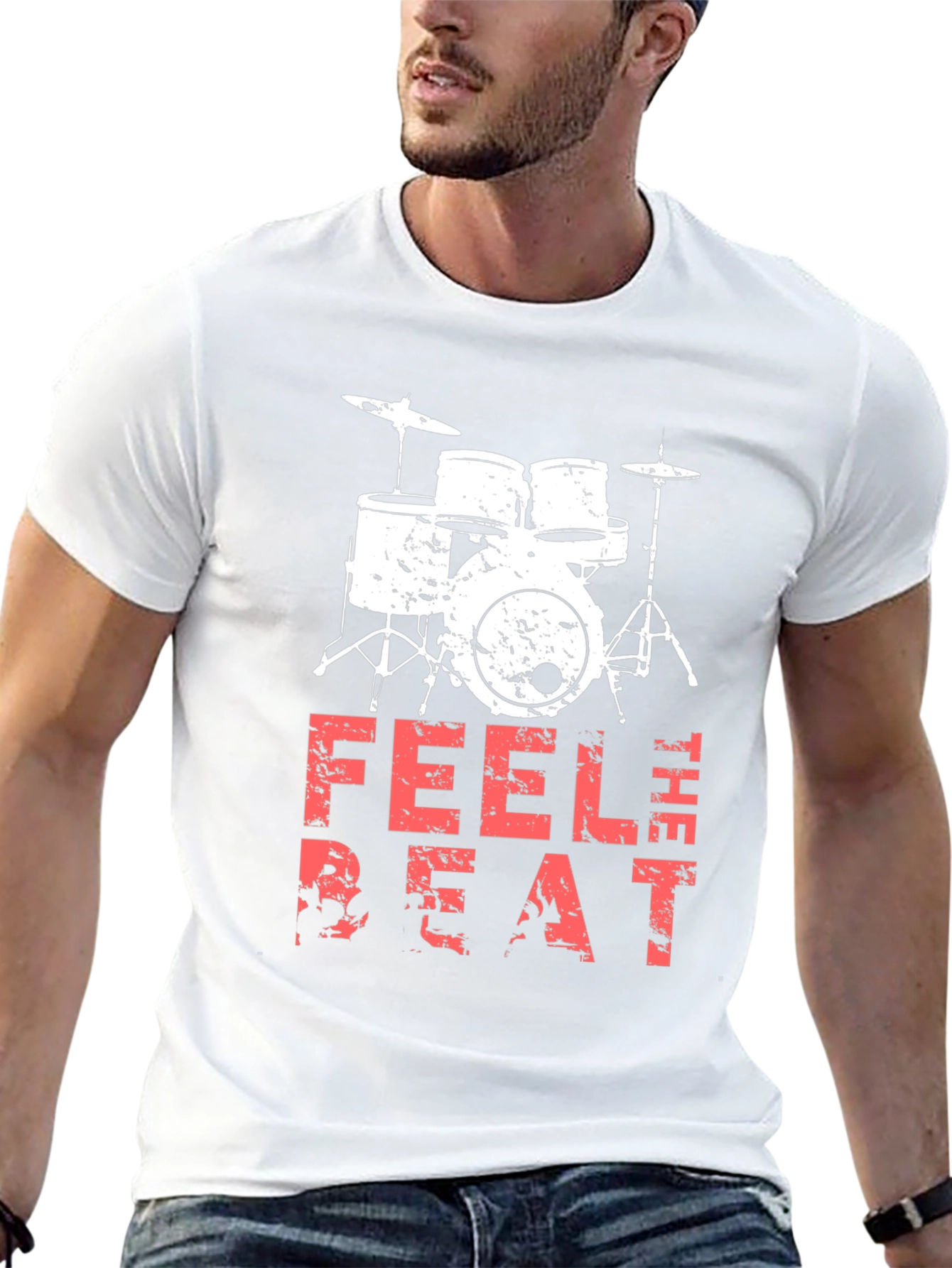 Feel the Beat Drum Kit Black T-Shirt