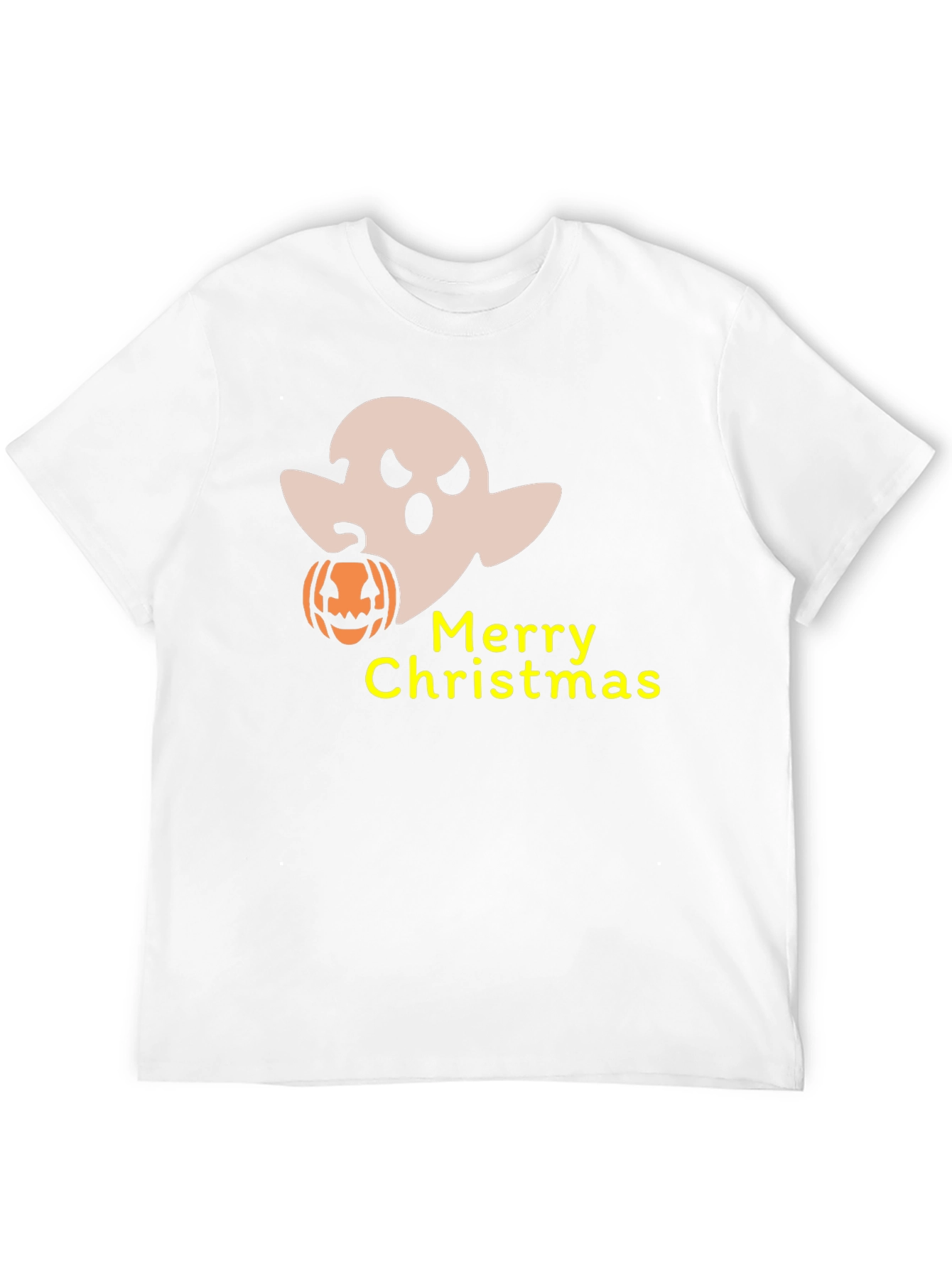 Funny Halloween Ghost Merry Christmas Graphic T-Shirt