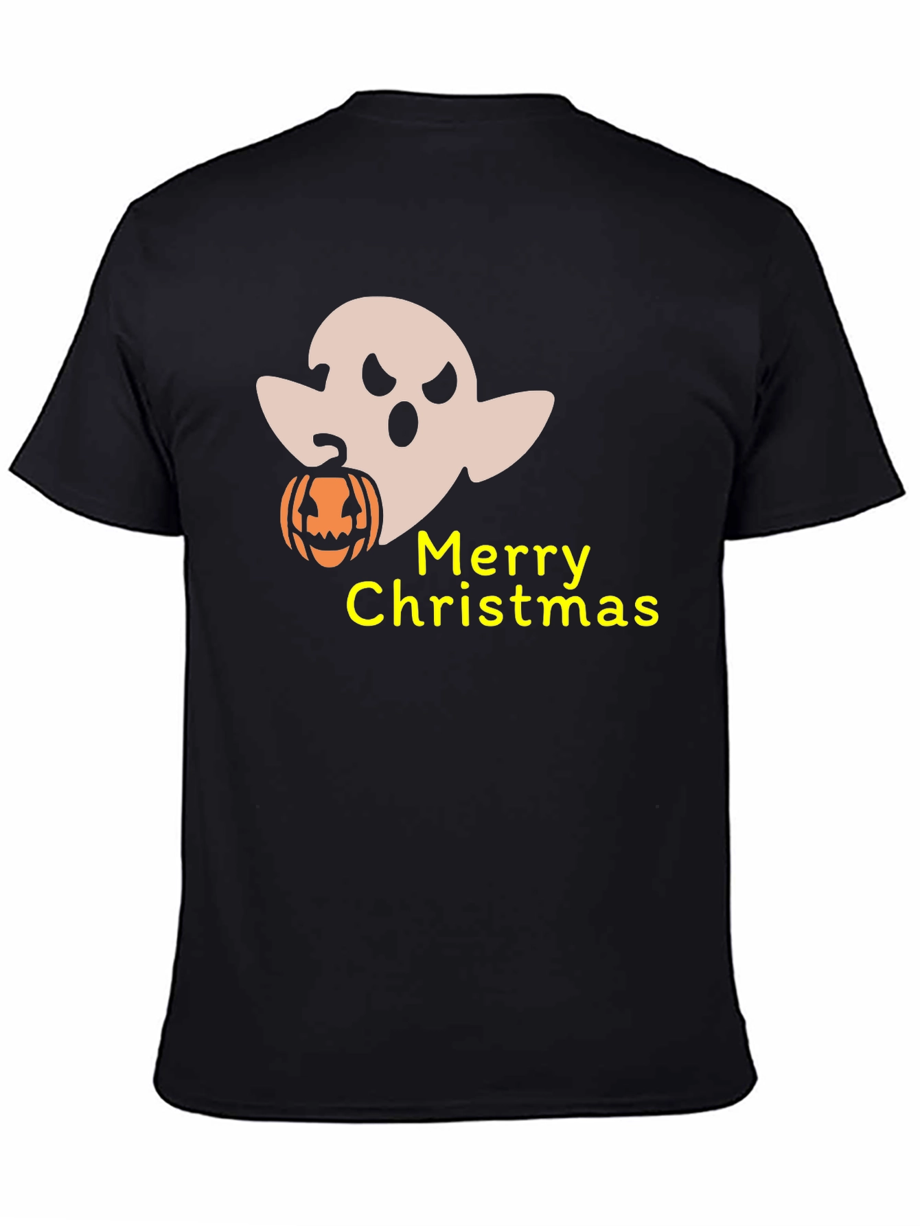 Funny Halloween Ghost Merry Christmas Graphic T-Shirt