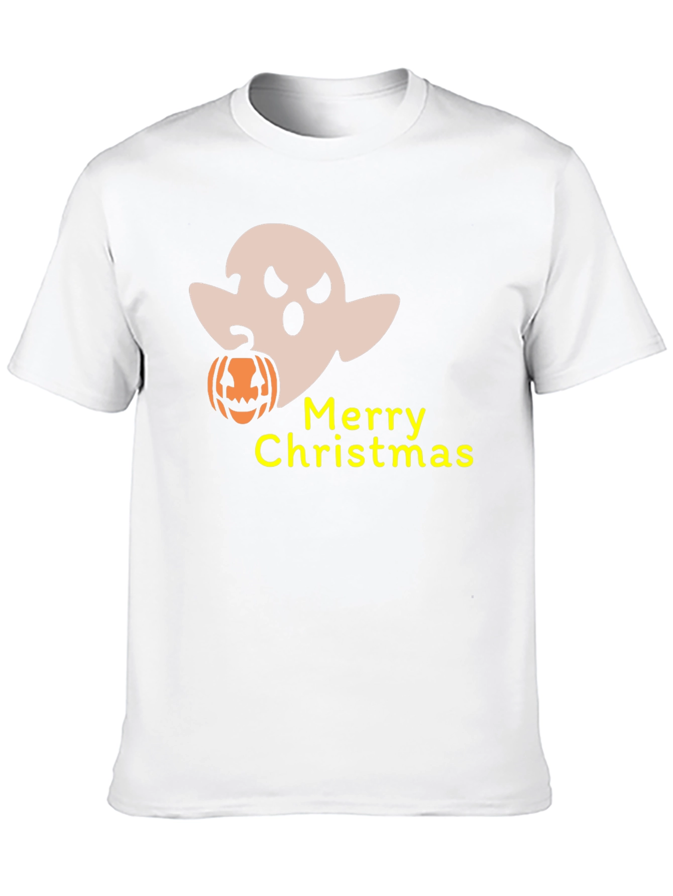 Funny Halloween Ghost Merry Christmas Graphic T-Shirt
